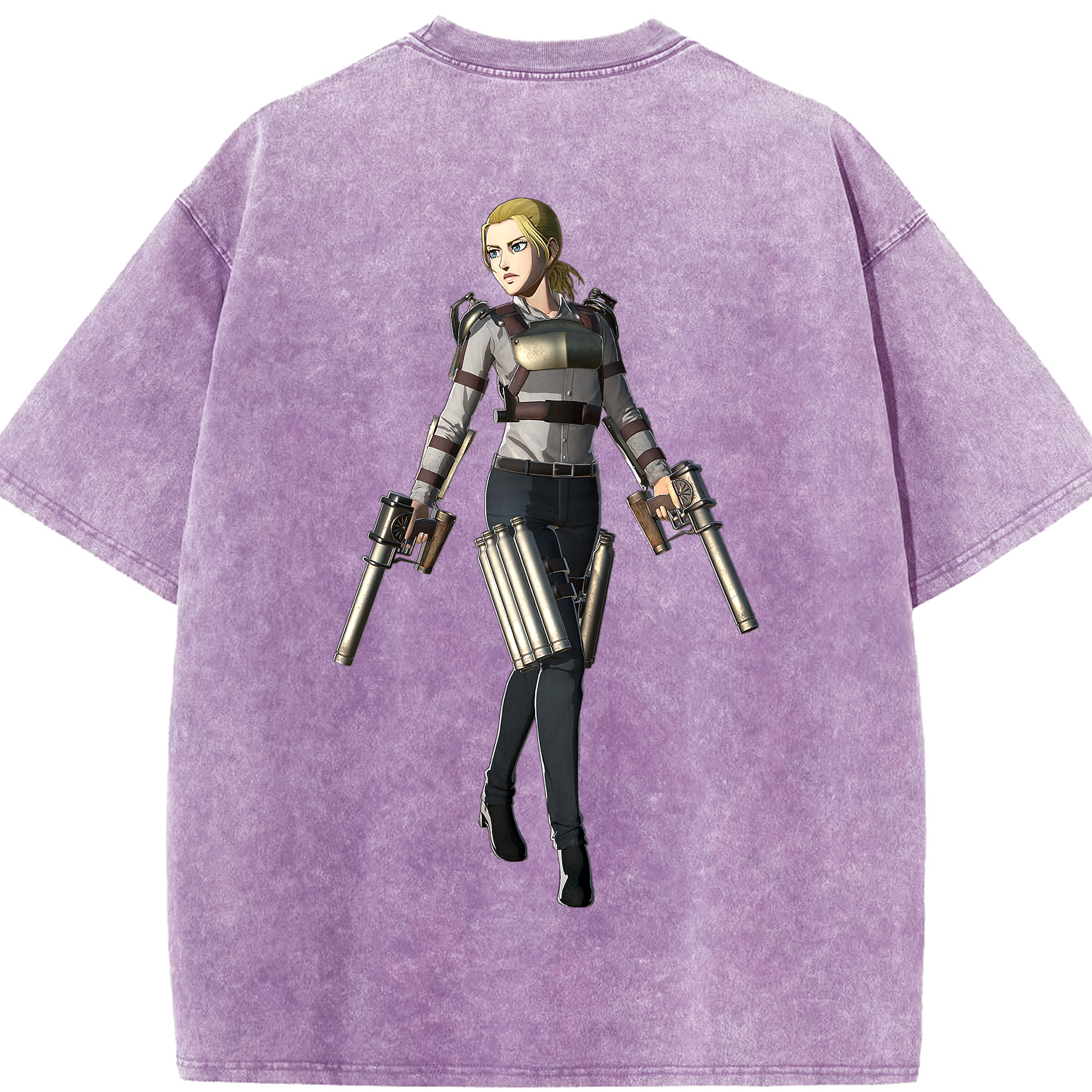 （画像用） 進撃の巨人 Attack on Titan 綿100% ヴィンテージ風 半袖Tシャツ（背面プリント）