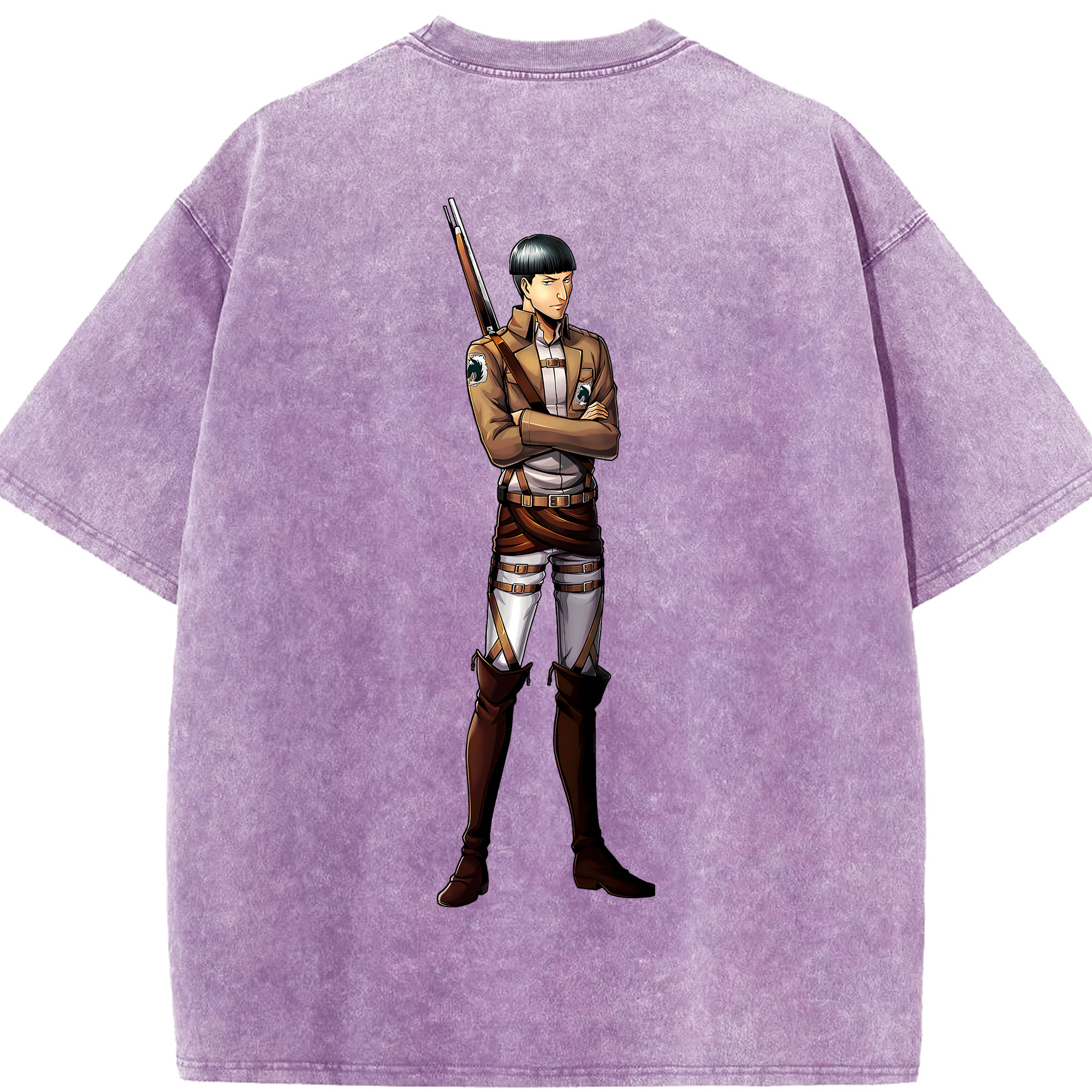 （画像用） 進撃の巨人 Attack on Titan 綿100% ヴィンテージ風 半袖Tシャツ（背面プリント）