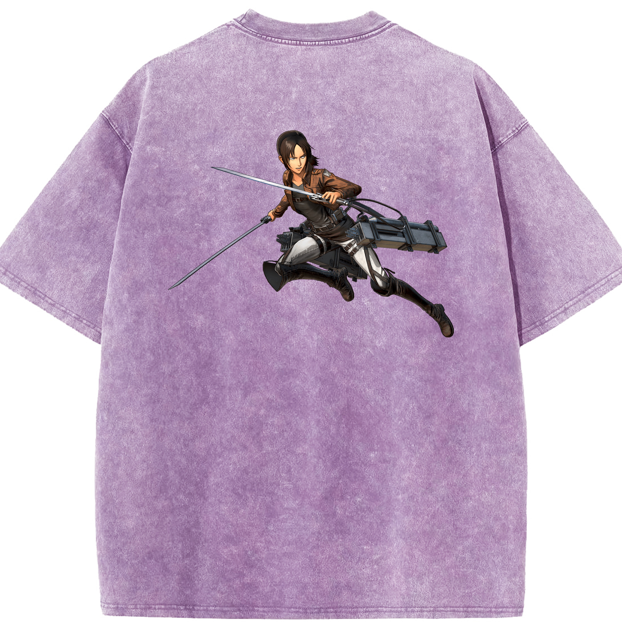 （画像用） 進撃の巨人 Attack on Titan 綿100% ヴィンテージ風 半袖Tシャツ（背面プリント）
