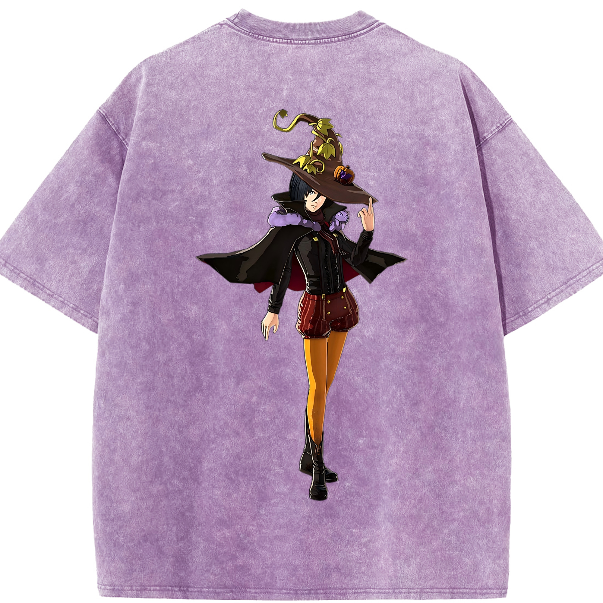 （画像用） 進撃の巨人 ミカサ·アッカーマン Attack on Titan Mikasa Ackerman 綿100% ヴィンテージ風 半袖Tシャツ（背面プリント）
