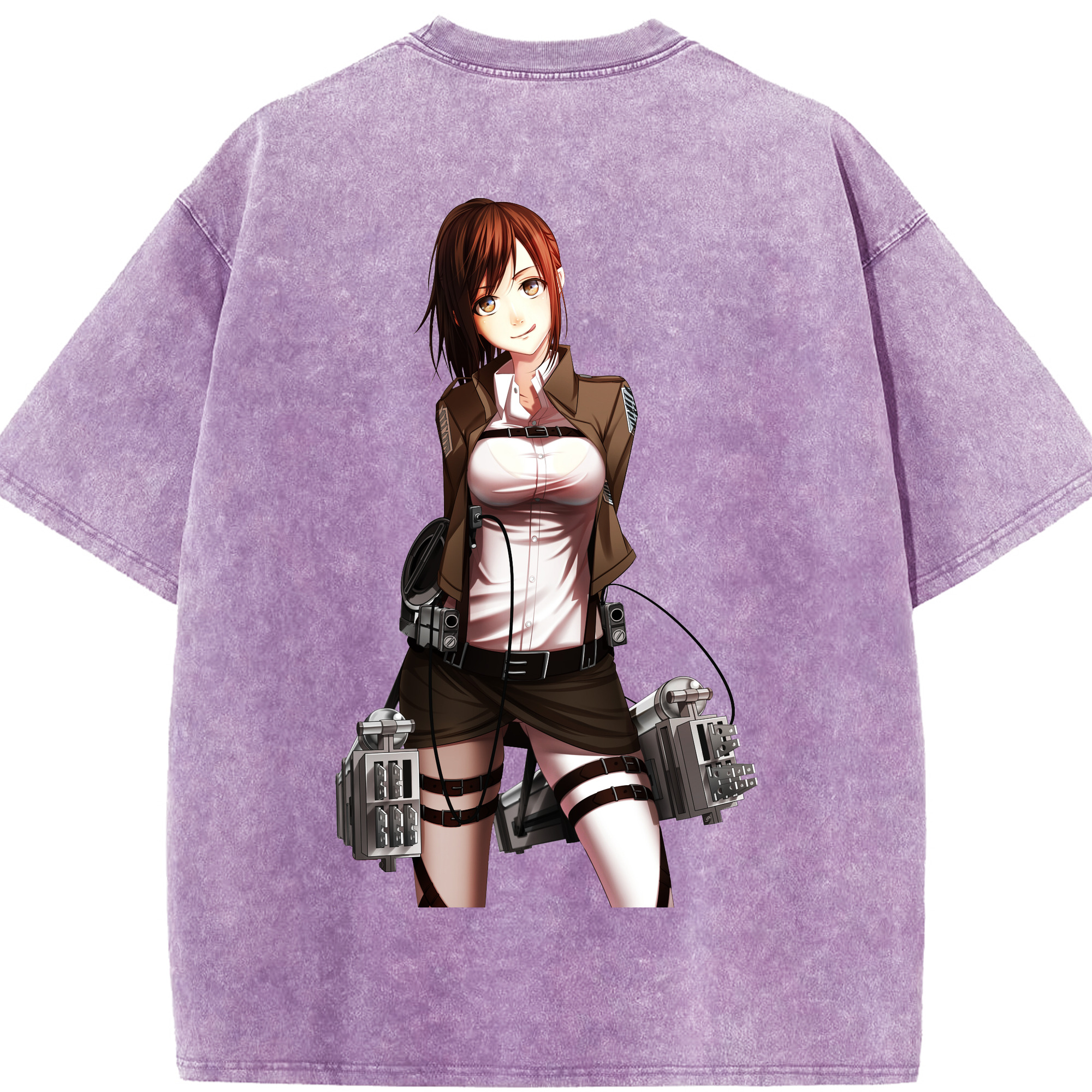 （画像用） 進撃の巨人 サシャ·ブラウス Attack on Titan Sasha Blaus 綿100% ヴィンテージ風 半袖Tシャツ（背面プリント）