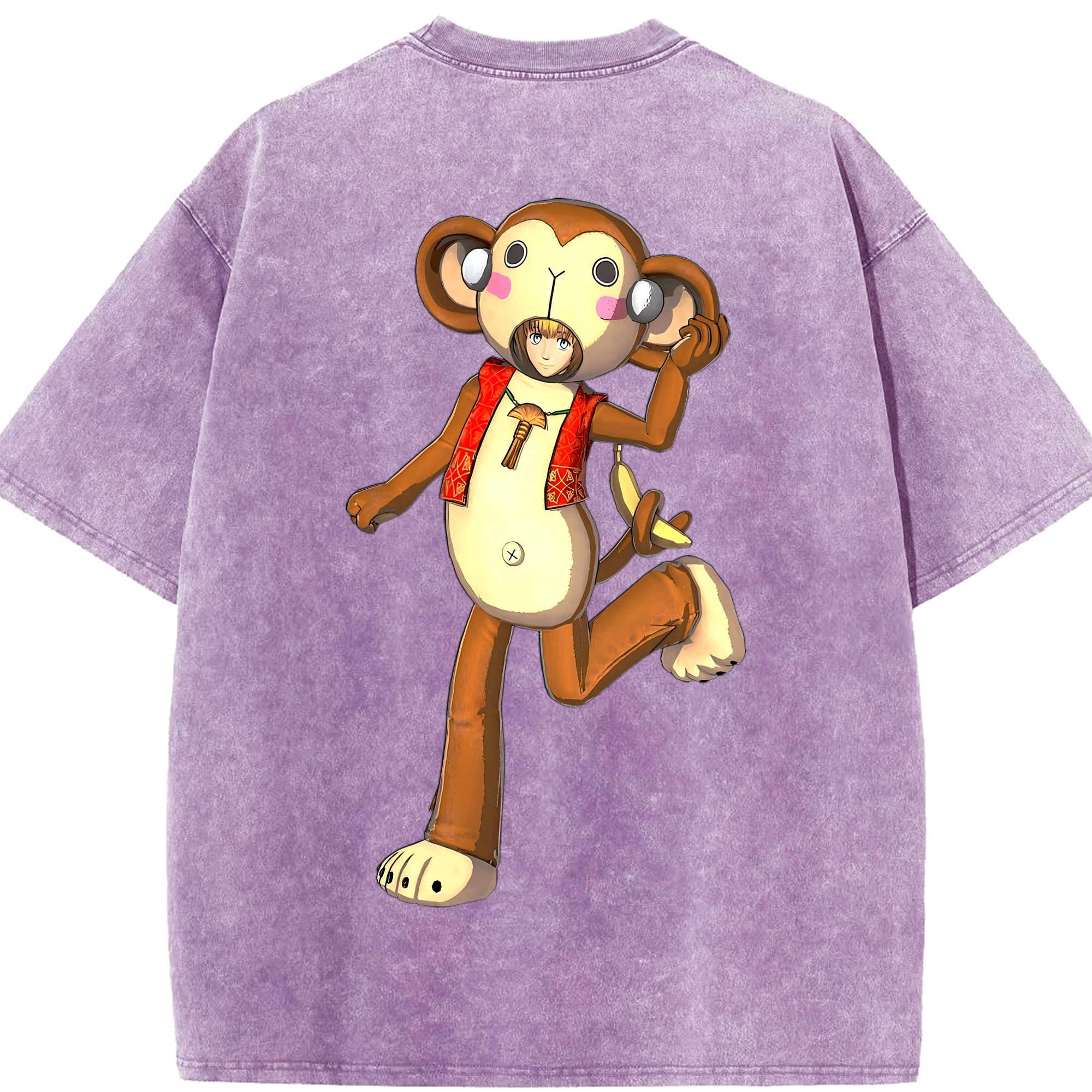 （画像用） 進撃の巨人 アルミン·アルレルト Attack on Titan Armin Arlert 綿100% ヴィンテージ風 半袖Tシャツ（背面プリント）