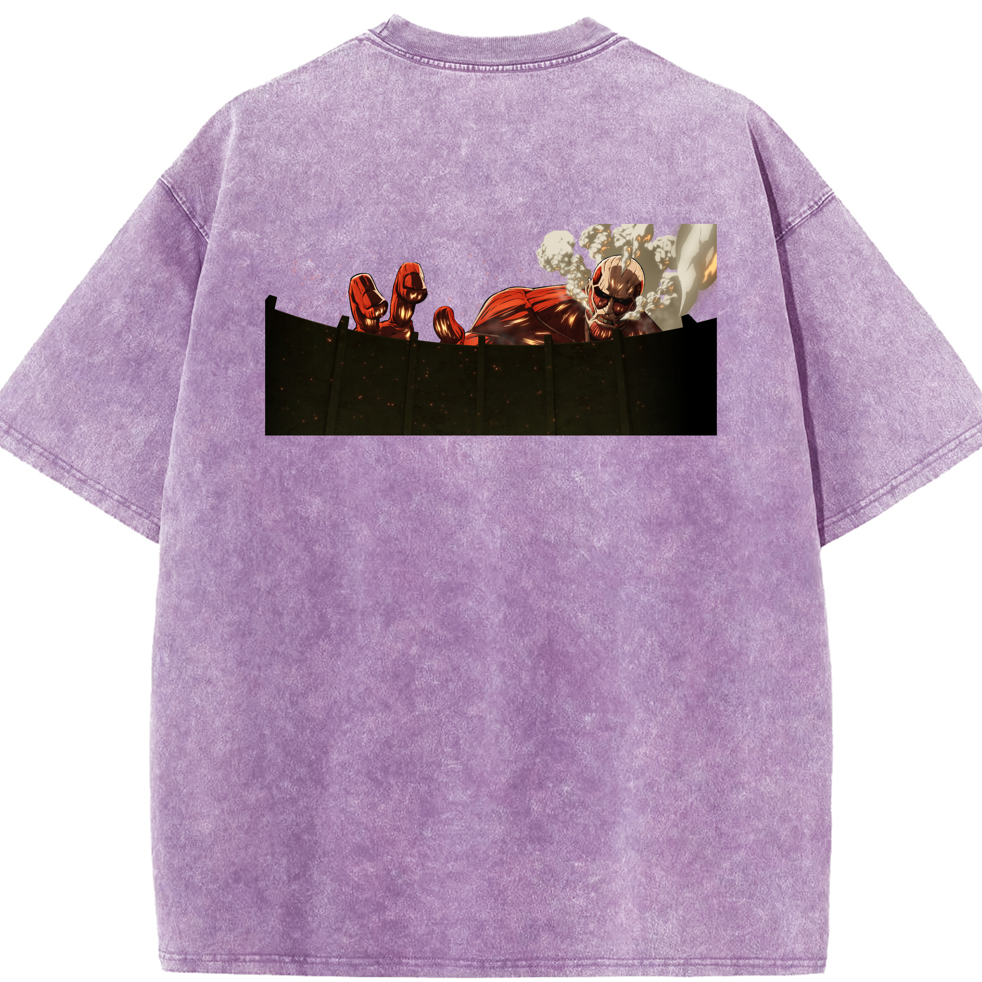 （画像用） 進撃の巨人 Attack on Titan 綿100% ヴィンテージ風 半袖Tシャツ（背面プリント）