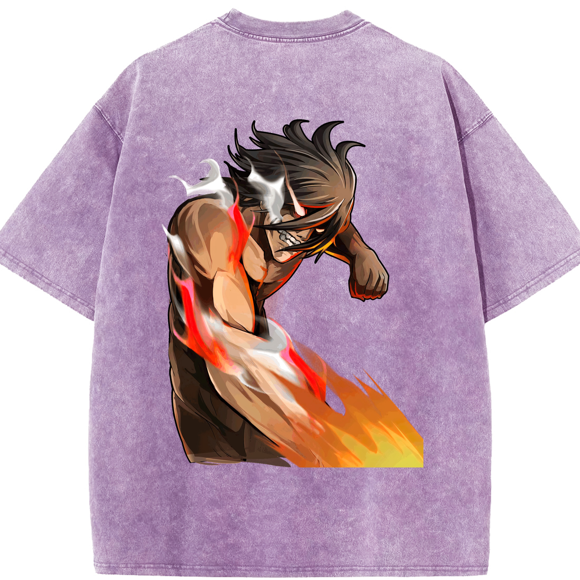 （画像用） 進撃の巨人 Attack on Titan 綿100% ヴィンテージ風 半袖Tシャツ（背面プリント）