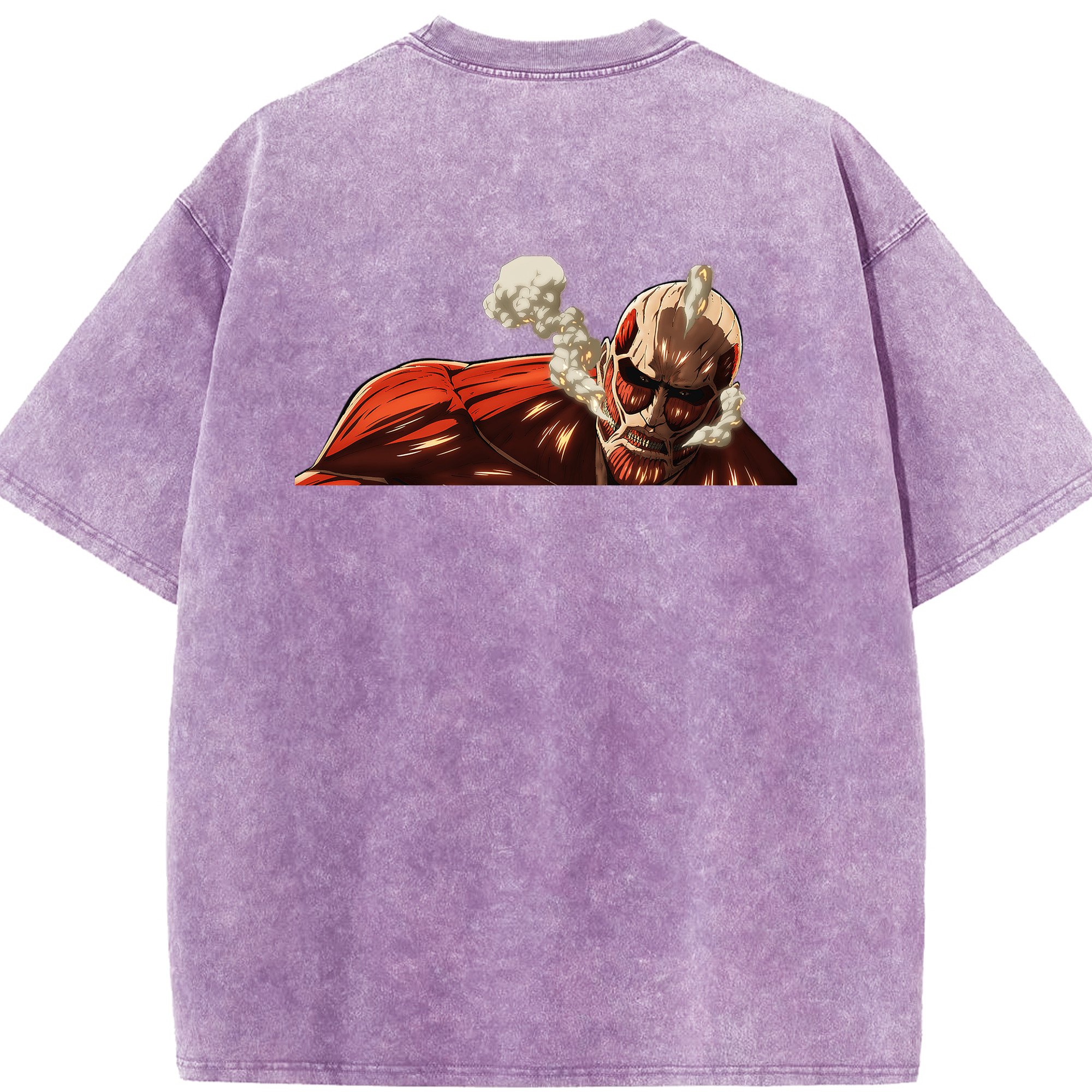 （画像用） 進撃の巨人 Attack on Titan 綿100% ヴィンテージ風 半袖Tシャツ（背面プリント）