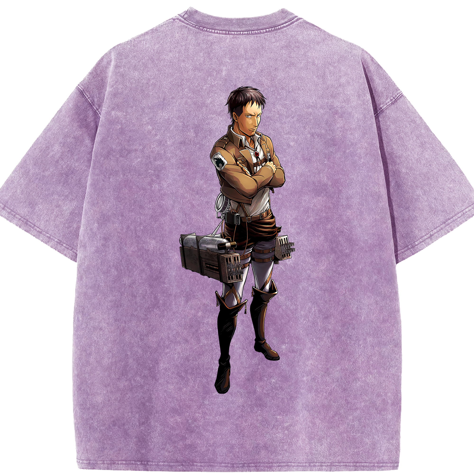 （画像用） 進撃の巨人 Attack on Titan 綿100% ヴィンテージ風 半袖Tシャツ（背面プリント）