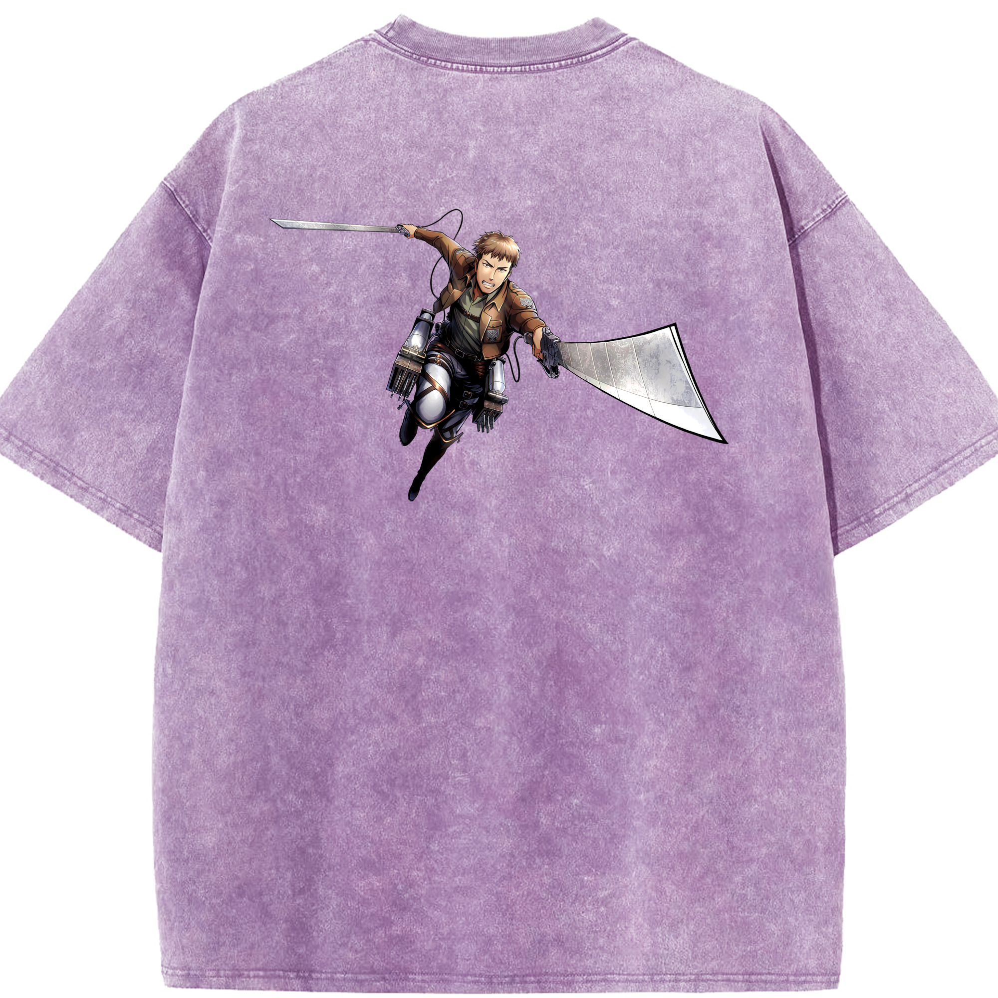 （画像用） 進撃の巨人 Attack on Titan 綿100% ヴィンテージ風 半袖Tシャツ（背面プリント）