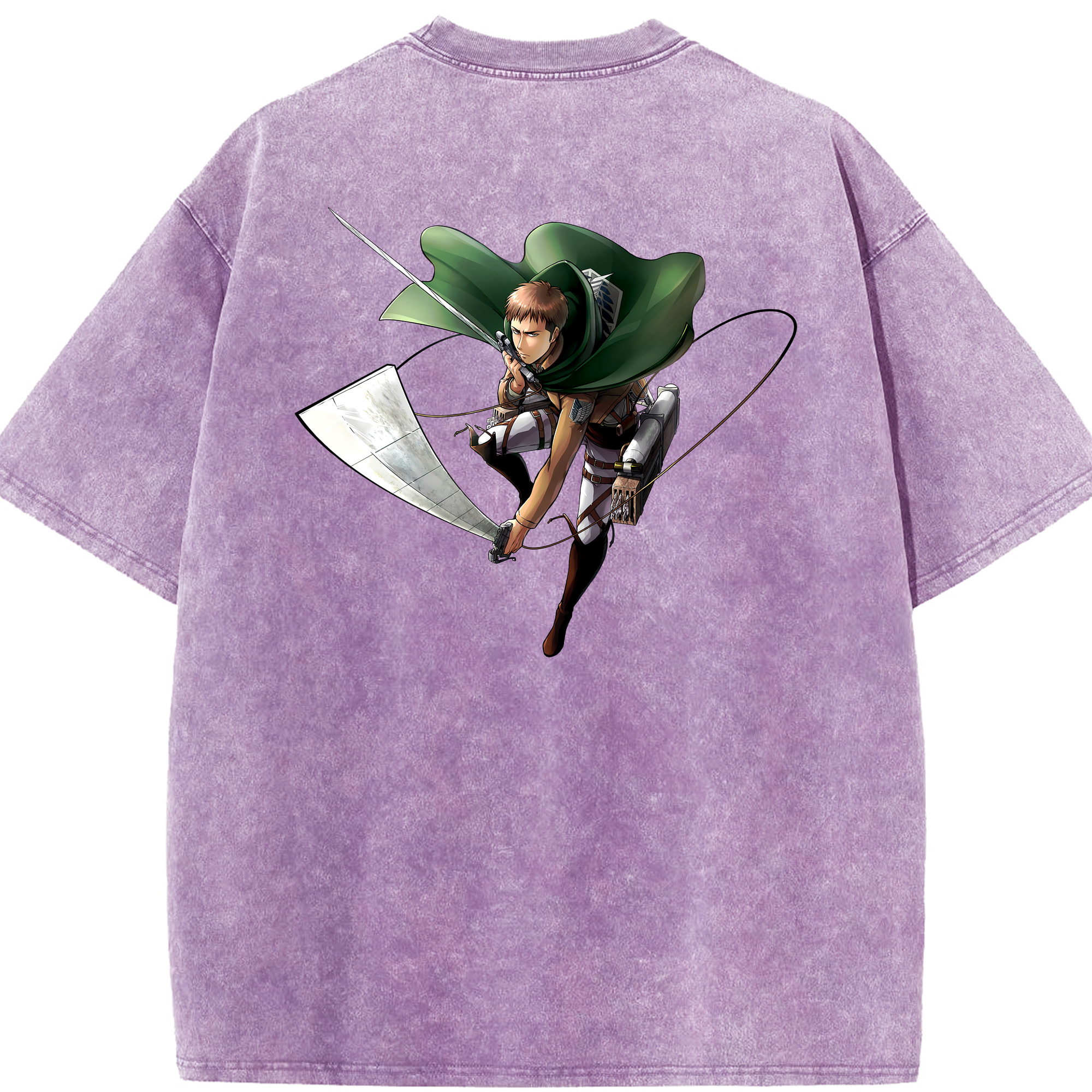 （画像用） 進撃の巨人 Attack on Titan 綿100% ヴィンテージ風 半袖Tシャツ（背面プリント）