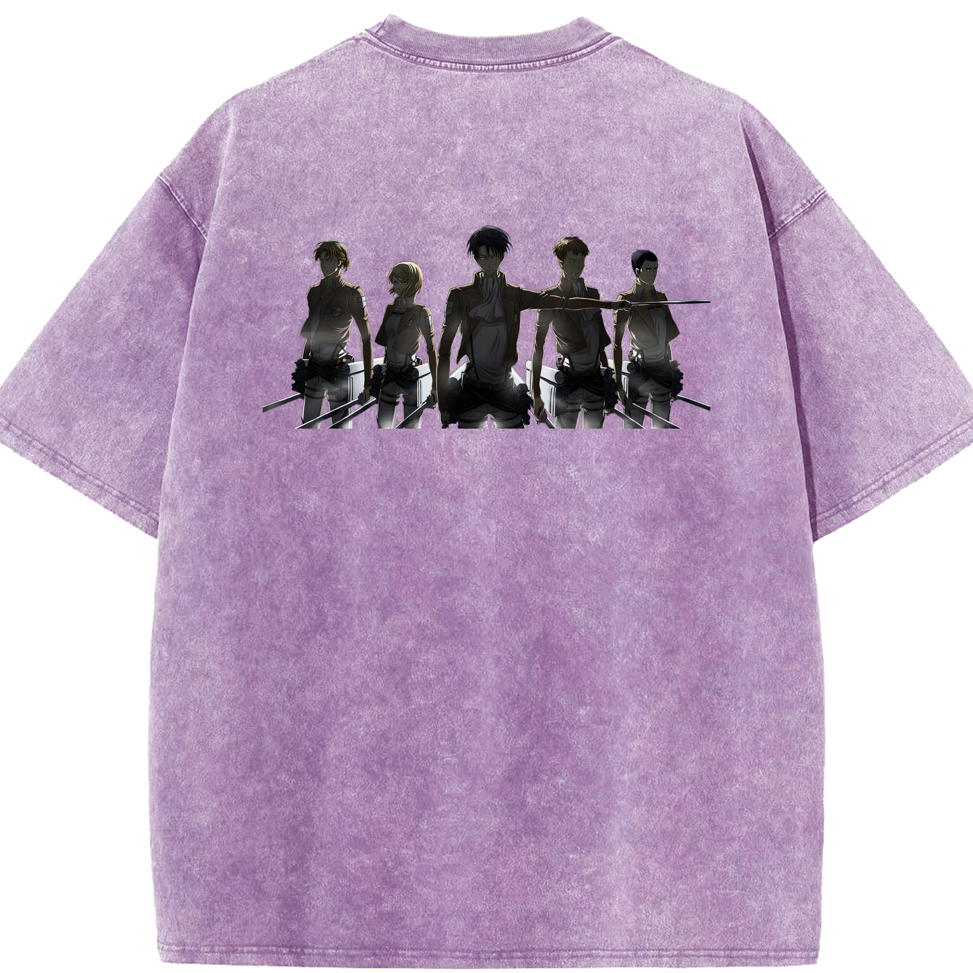 （画像用） 進撃の巨人 Attack on Titan 綿100% ヴィンテージ風 半袖Tシャツ（背面プリント）