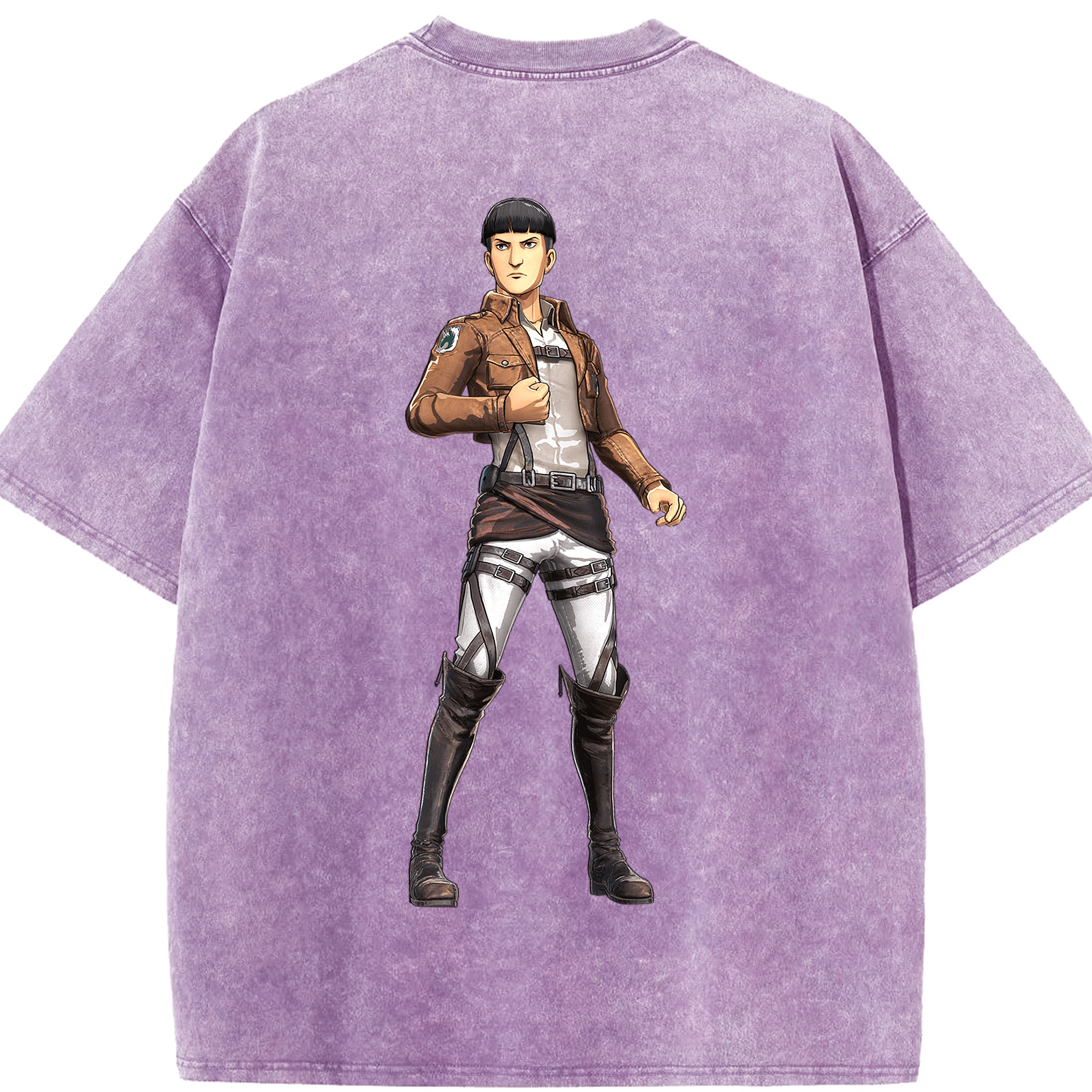 （画像用） 進撃の巨人 Attack on Titan 綿100% ヴィンテージ風 半袖Tシャツ（背面プリント）