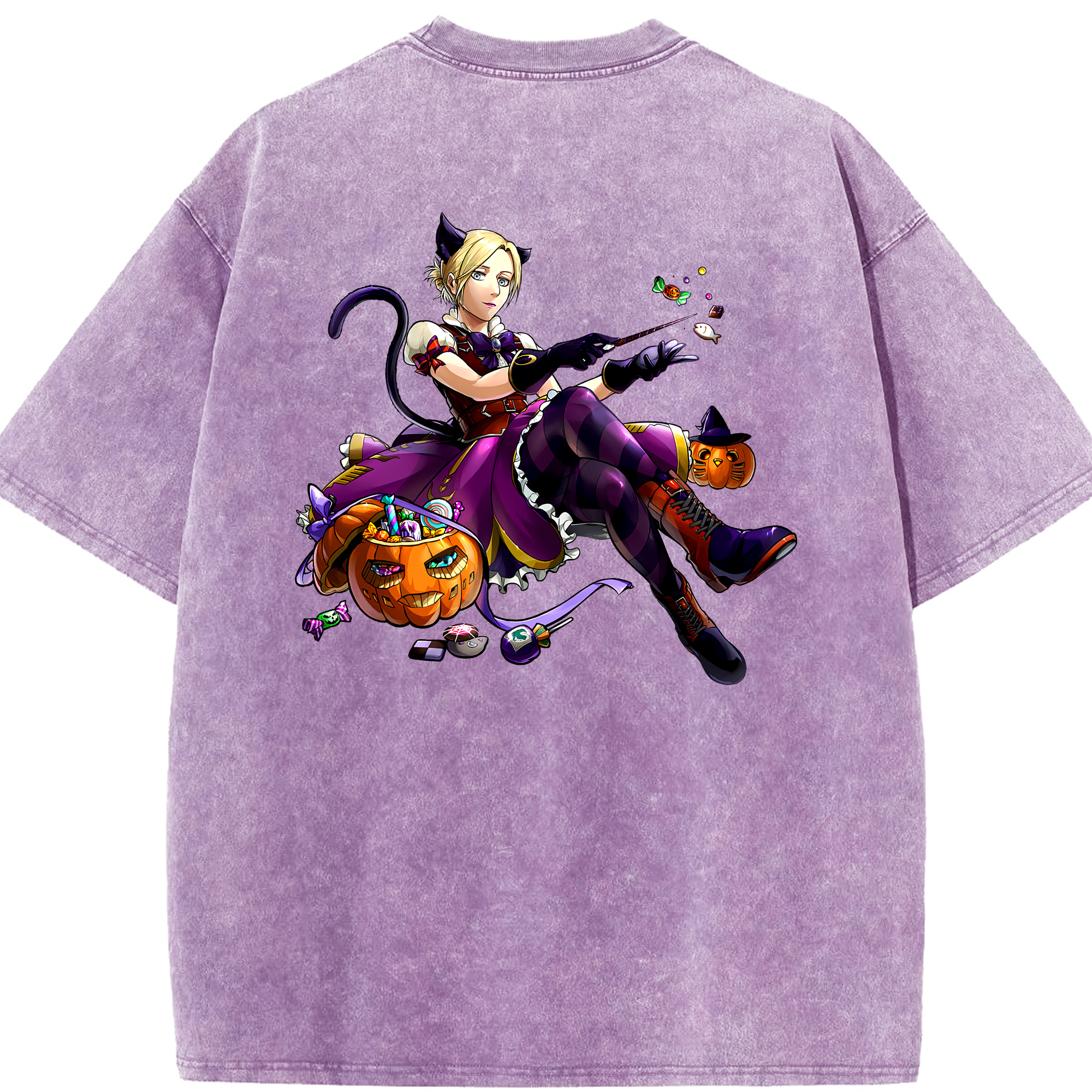 （画像用） 進撃の巨人 アニ・レオンハート Attack on Titan Annie Leonhart 綿100% ヴィンテージ風 半袖Tシャツ（背面プリント）