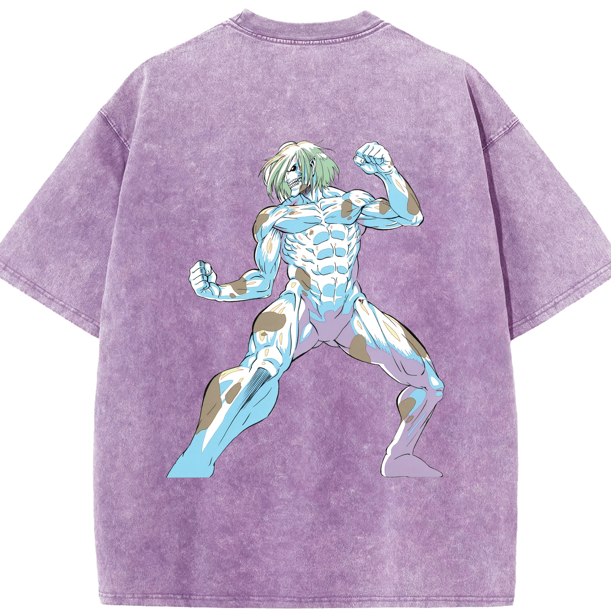 （画像用） 進撃の巨人 Attack on Titan 綿100% ヴィンテージ風 半袖Tシャツ（背面プリント）