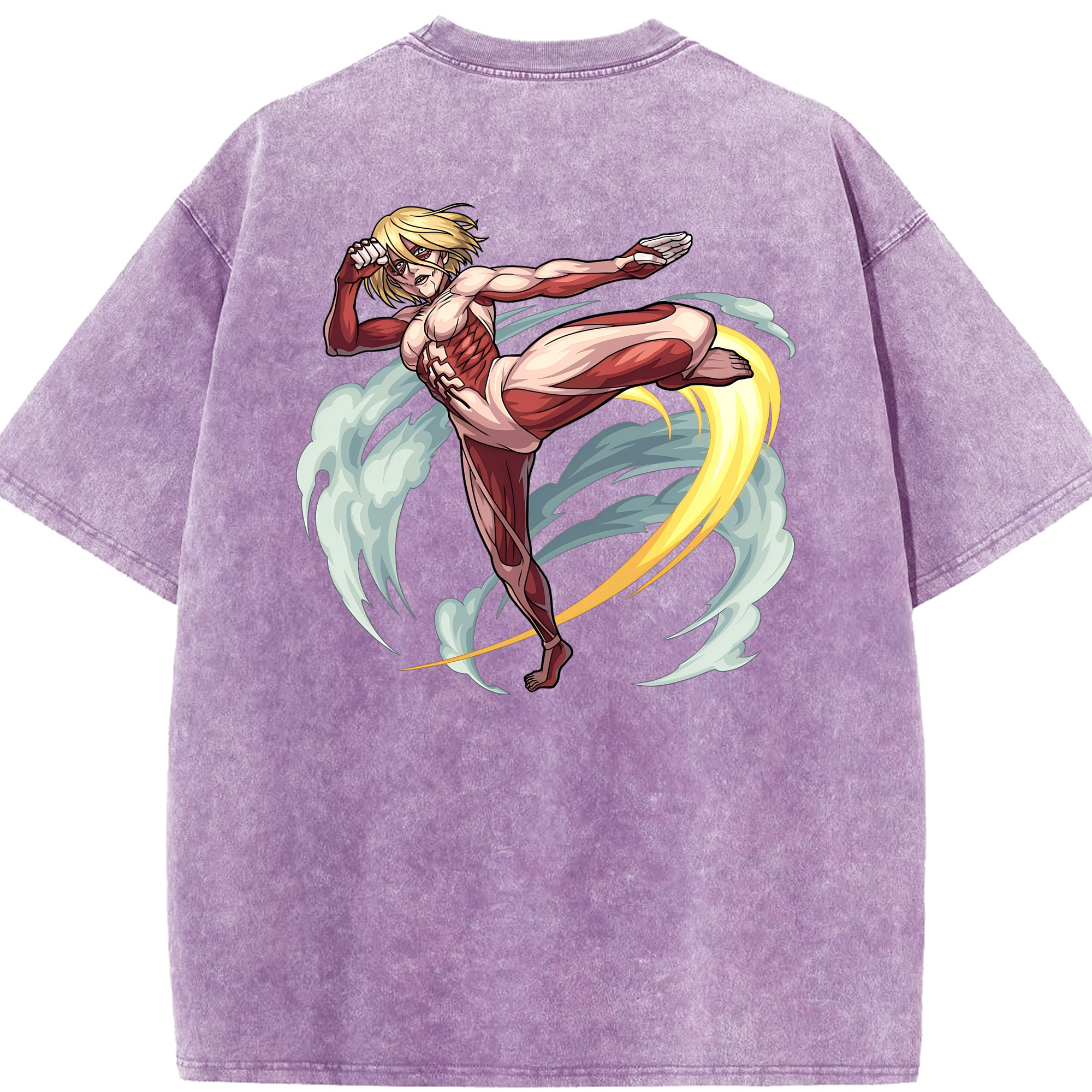 （画像用） 進撃の巨人 Attack on Titan 綿100% ヴィンテージ風 半袖Tシャツ（背面プリント）