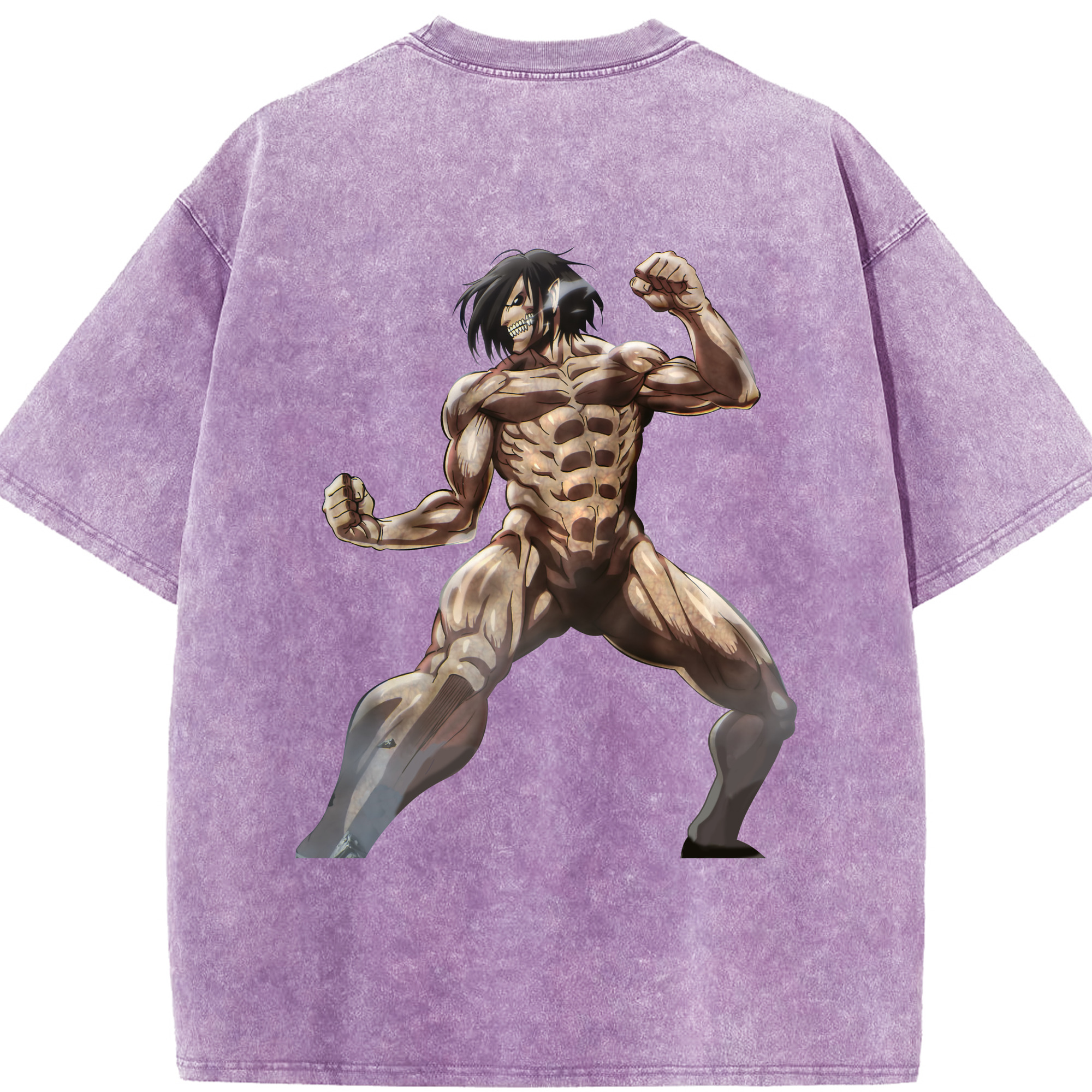 （画像用） 進撃の巨人 Attack on Titan 綿100% ヴィンテージ風 半袖Tシャツ（背面プリント）
