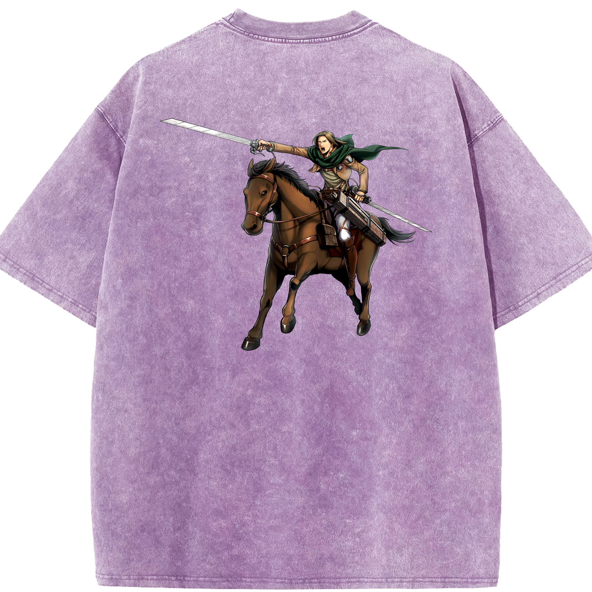（画像用） 進撃の巨人 Attack on Titan 綿100% ヴィンテージ風 半袖Tシャツ（背面プリント）