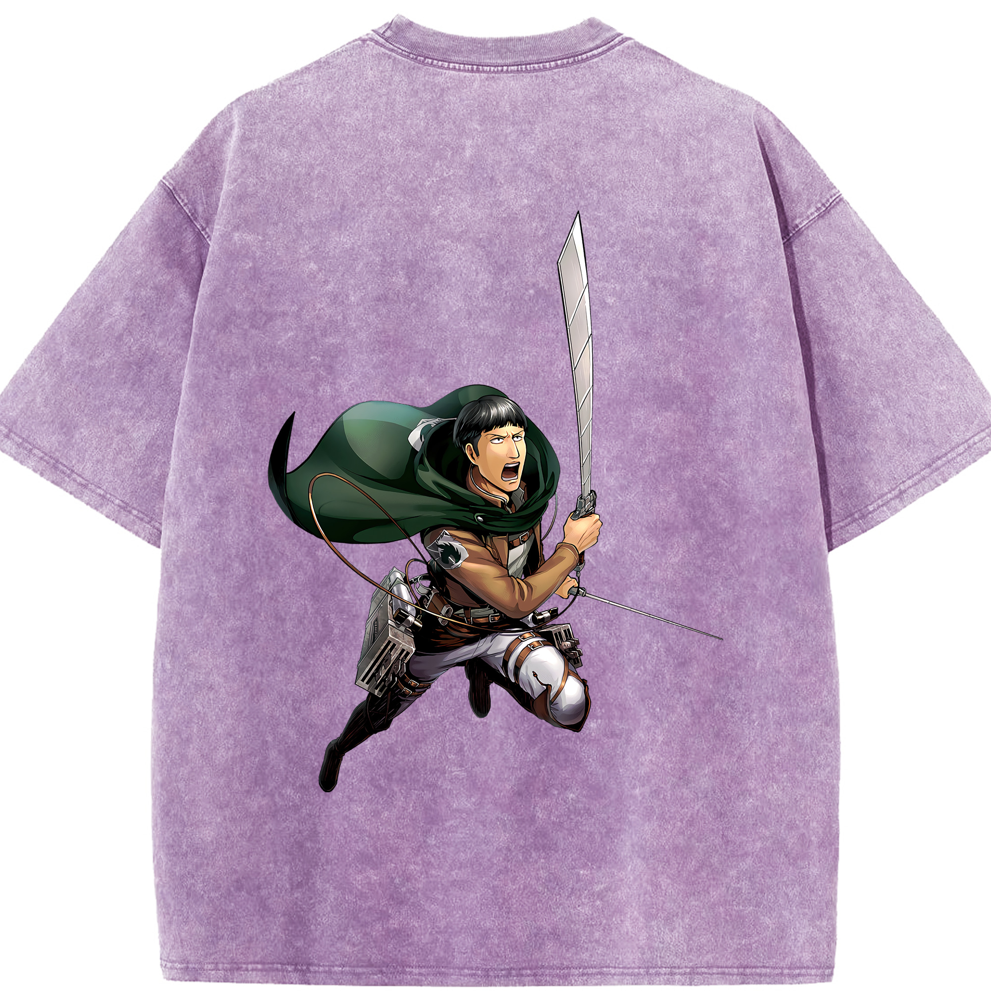（画像用） 進撃の巨人 Attack on Titan 綿100% ヴィンテージ風 半袖Tシャツ（背面プリント）