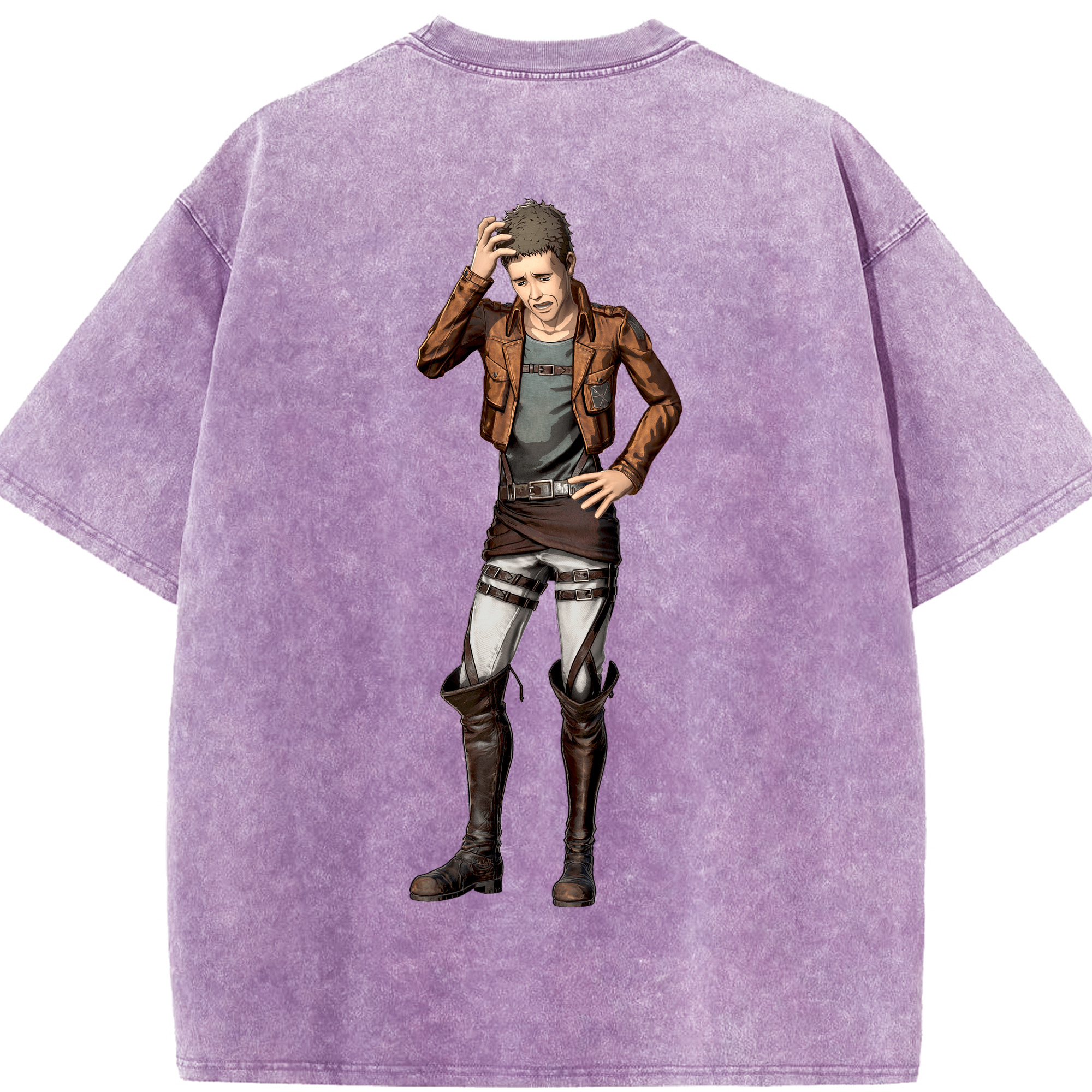 （画像用） 進撃の巨人 Attack on Titan 綿100% ヴィンテージ風 半袖Tシャツ（背面プリント）