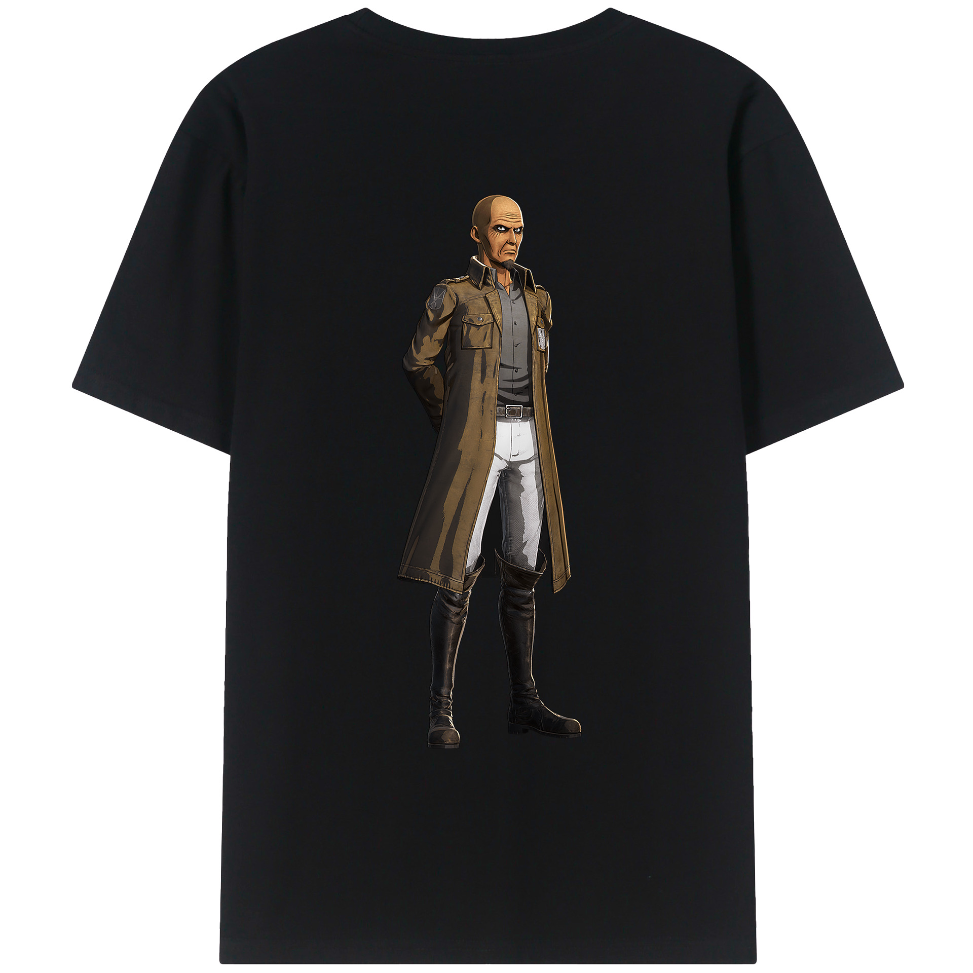 （画像用） 進撃の巨人 Attack on Titan 綿100％ メンズ半袖Tシャツ（バックプリント） 通気性