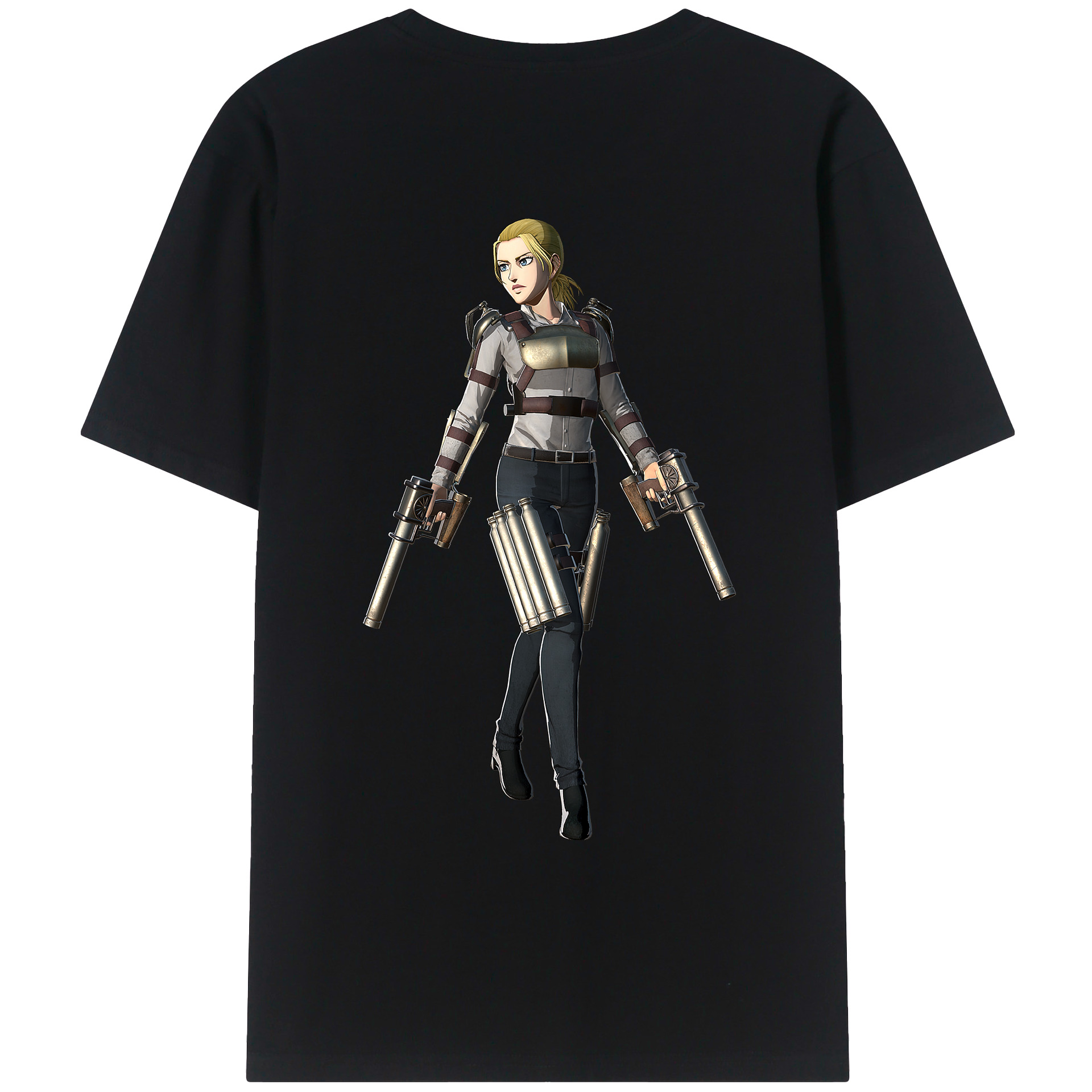 （画像用） 進撃の巨人 Attack on Titan 綿100％ メンズ半袖Tシャツ（バックプリント） 通気性