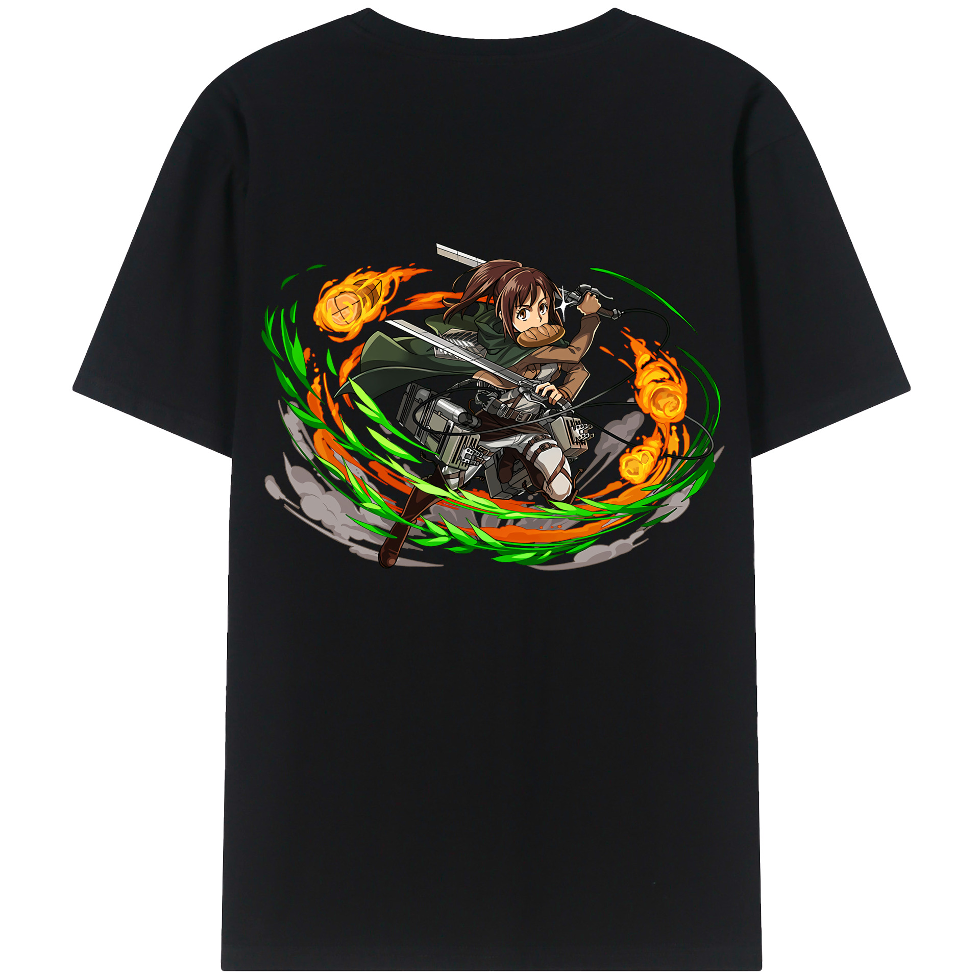 （画像用） 進撃の巨人 サシャ·ブラウス Attack on Titan Sasha Blaus 綿100％ メンズ半袖Tシャツ（バックプリント） 通気性