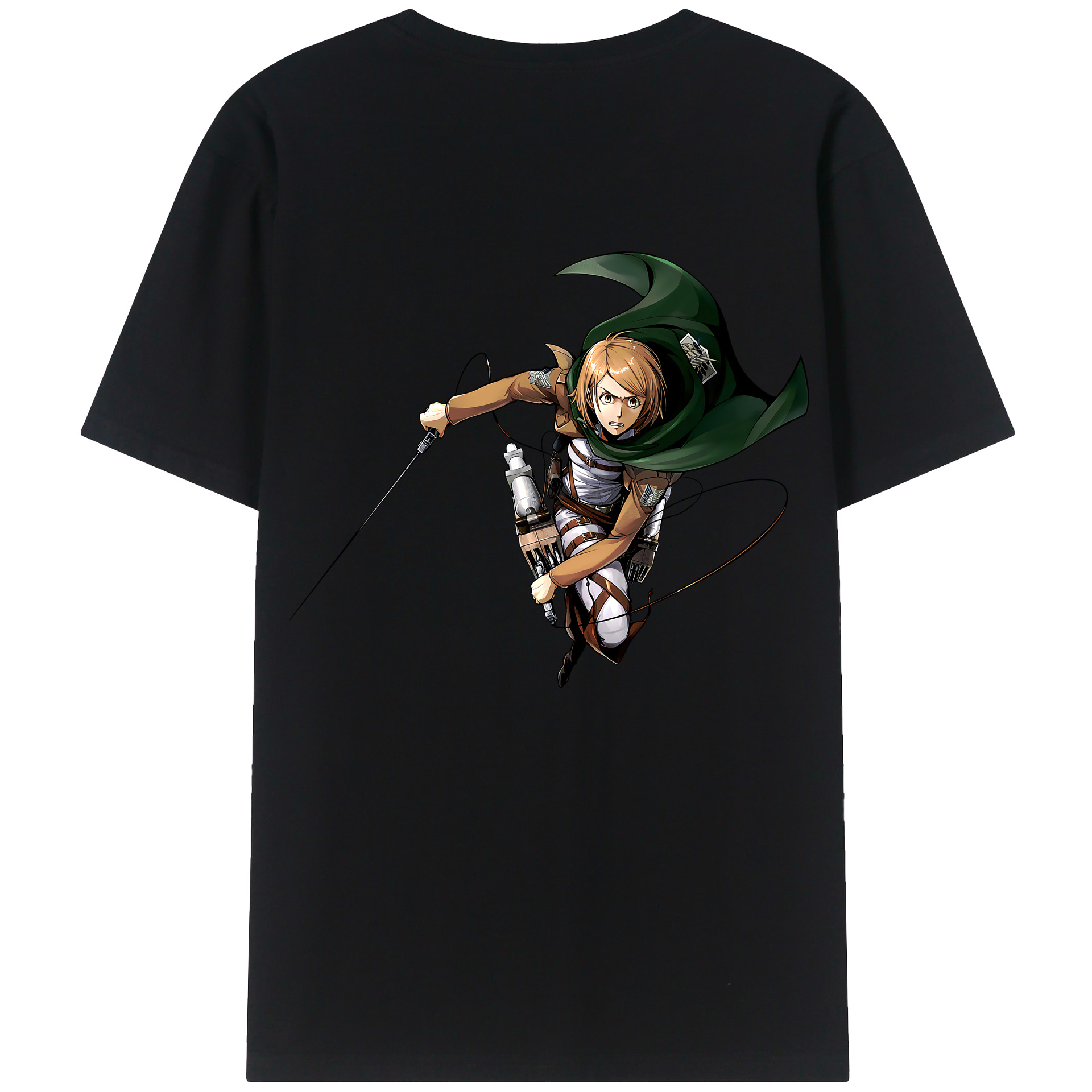 （画像用） 進撃の巨人 ペトラ·ラル Attack on Titan Petra Rall 綿100％ メンズ半袖Tシャツ（バックプリント） 通気性