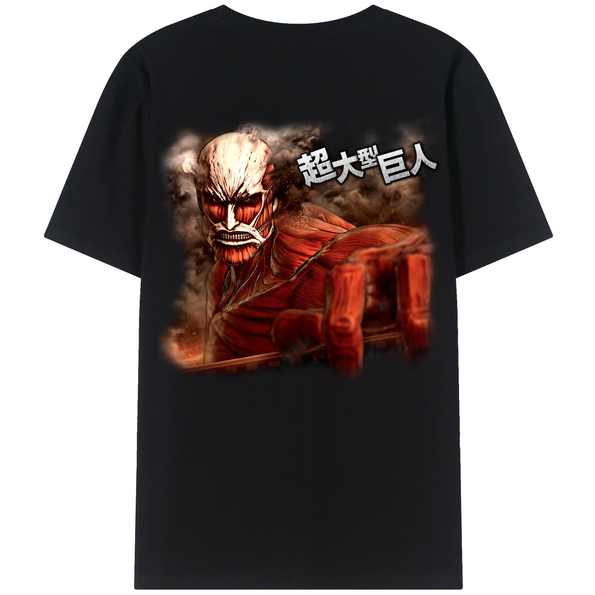 （画像用） 進撃の巨人 Attack on Titan 綿100％ メンズ半袖Tシャツ（バックプリント） 通気性
