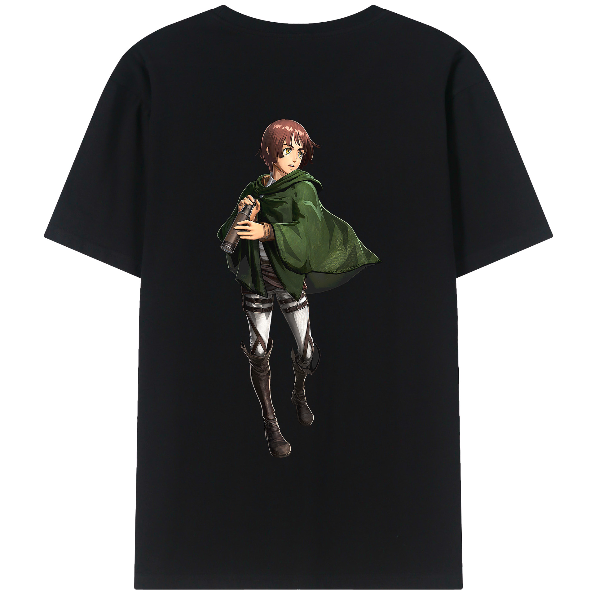 （画像用） 進撃の巨人 Attack on Titan 綿100％ メンズ半袖Tシャツ（バックプリント） 通気性