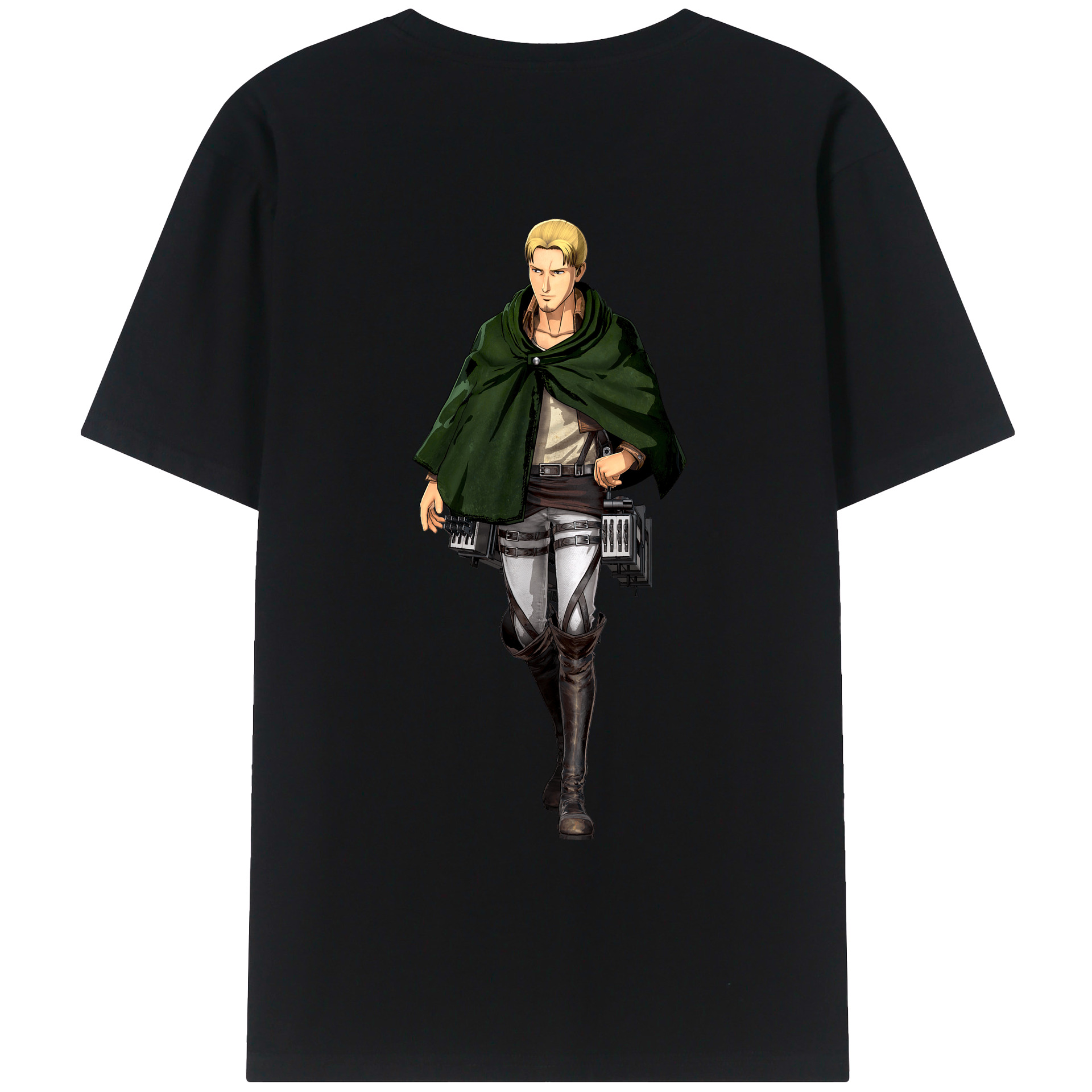 （画像用） 進撃の巨人 Attack on Titan 綿100％ メンズ半袖Tシャツ（バックプリント） 通気性