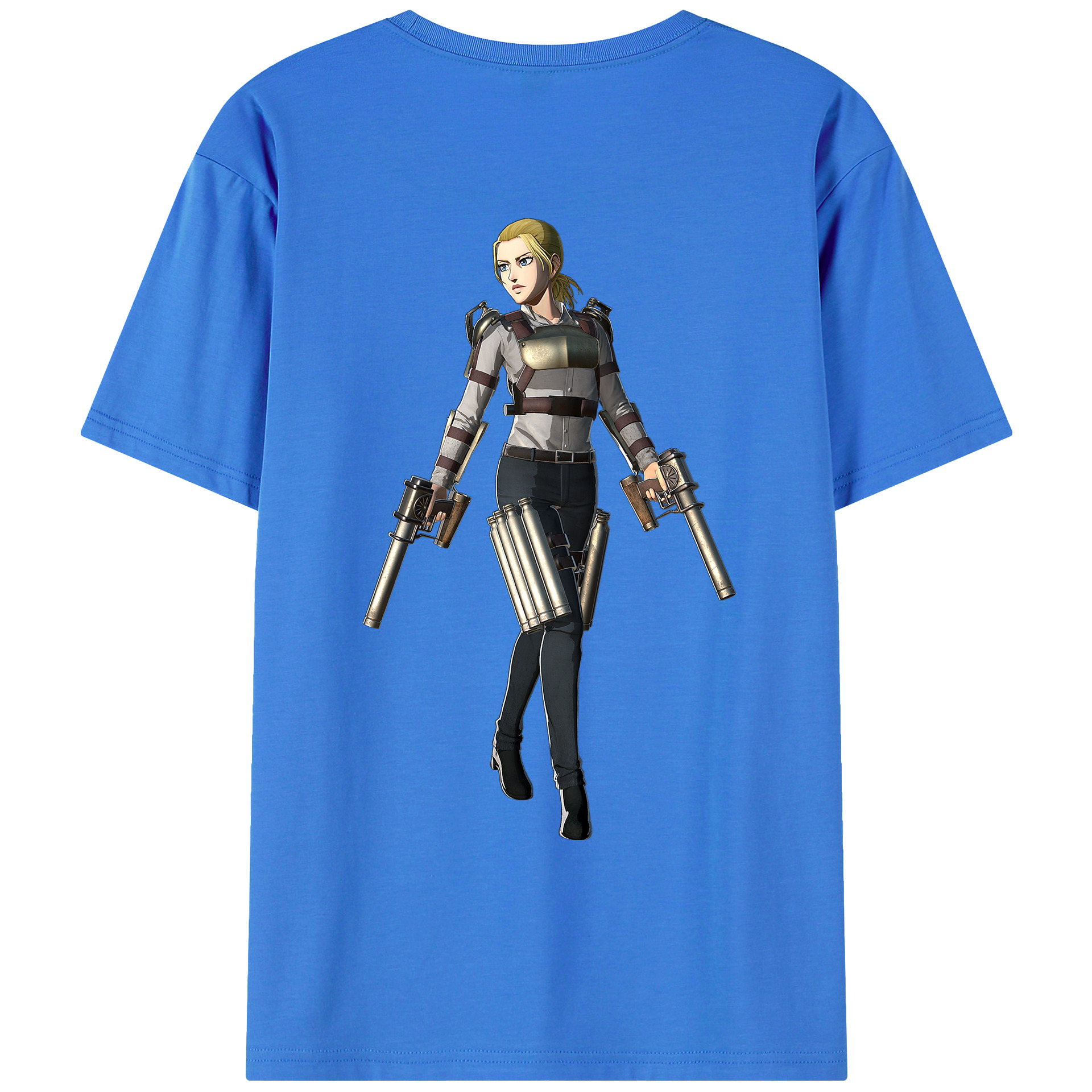 （画像用） 進撃の巨人 Attack on Titan 綿100％ メンズ半袖Tシャツ（バックプリント） 通気性