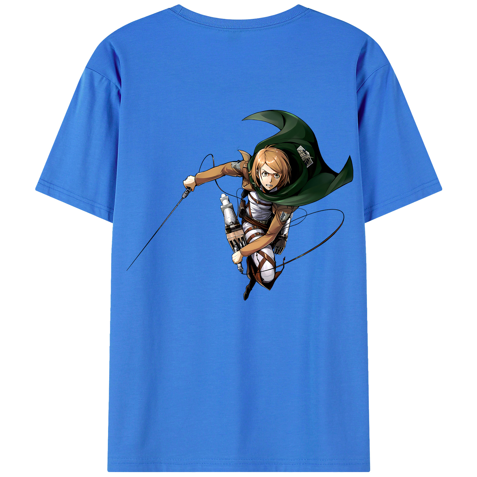 （画像用） 進撃の巨人 ペトラ·ラル Attack on Titan Petra Rall 綿100％ メンズ半袖Tシャツ（バックプリント） 通気性