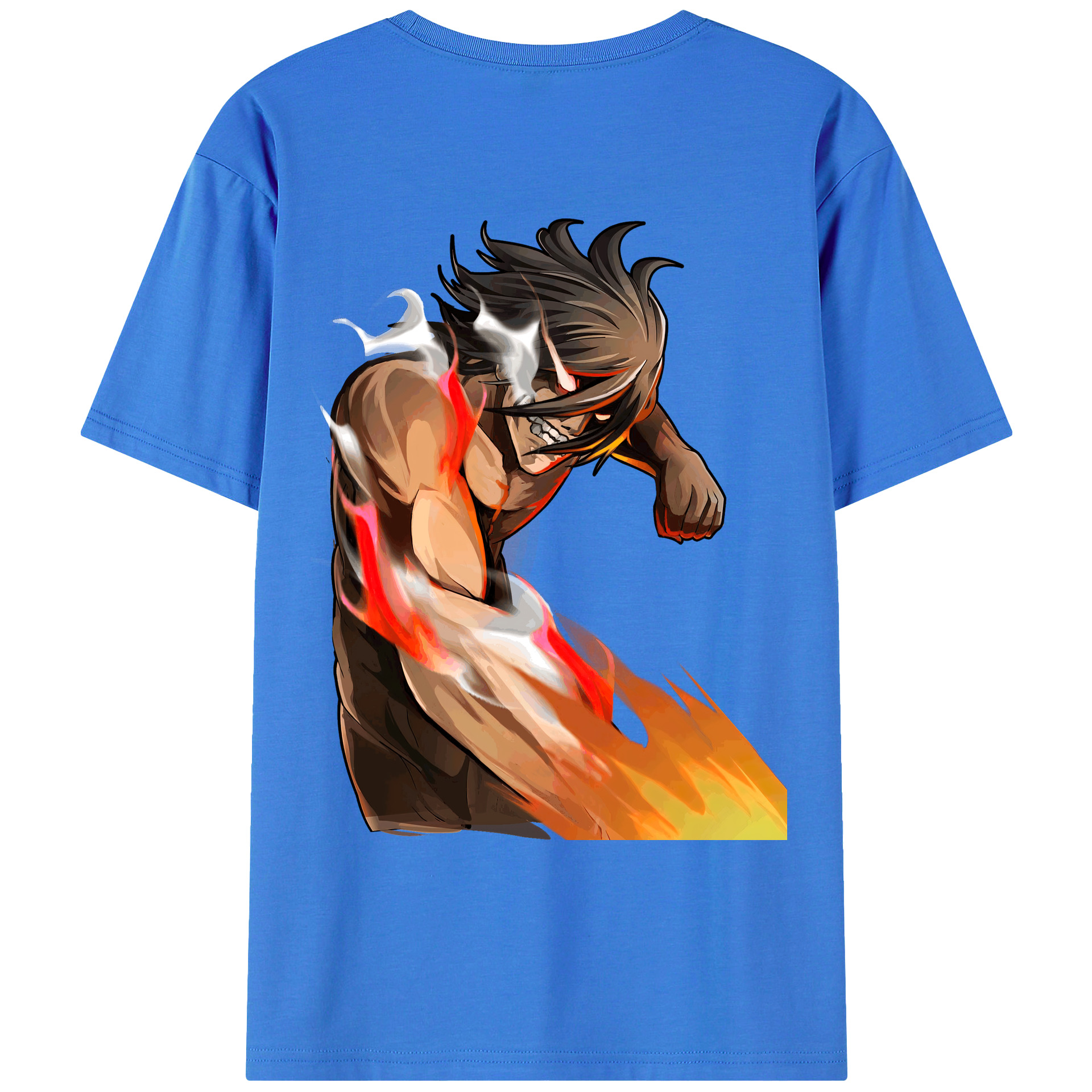 （画像用） 進撃の巨人 Attack on Titan 綿100％ メンズ半袖Tシャツ（バックプリント） 通気性