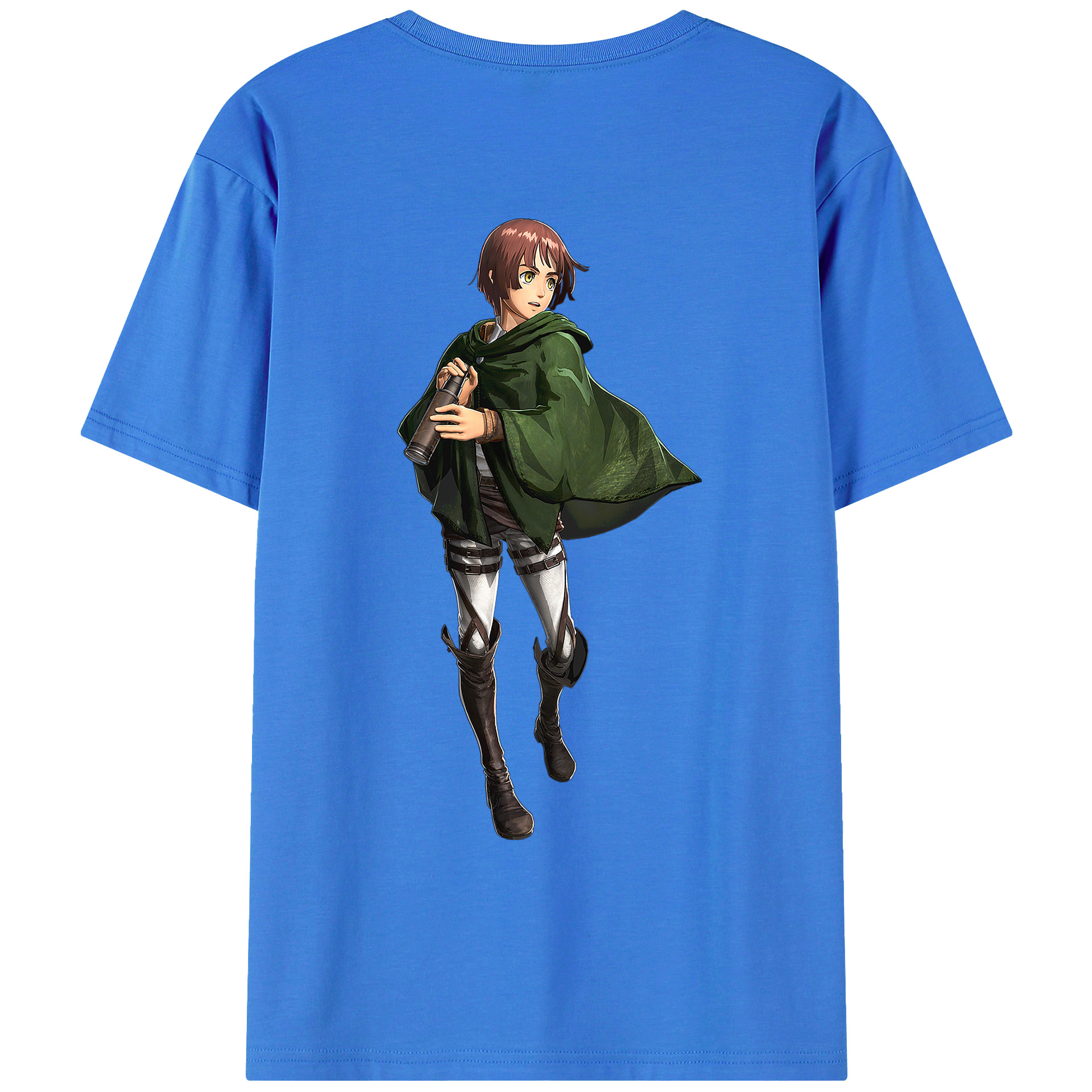 （画像用） 進撃の巨人 Attack on Titan 綿100％ メンズ半袖Tシャツ（バックプリント） 通気性