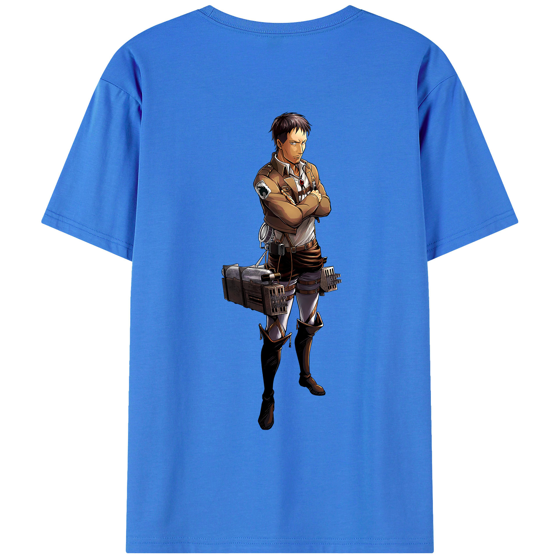 （画像用） 進撃の巨人 Attack on Titan 綿100％ メンズ半袖Tシャツ（バックプリント） 通気性
