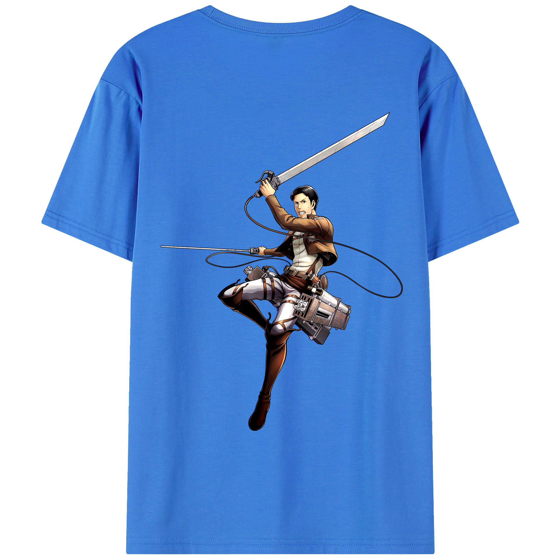 （画像用） 進撃の巨人 Attack on Titan 綿100％ メンズ半袖Tシャツ（バックプリント） 通気性