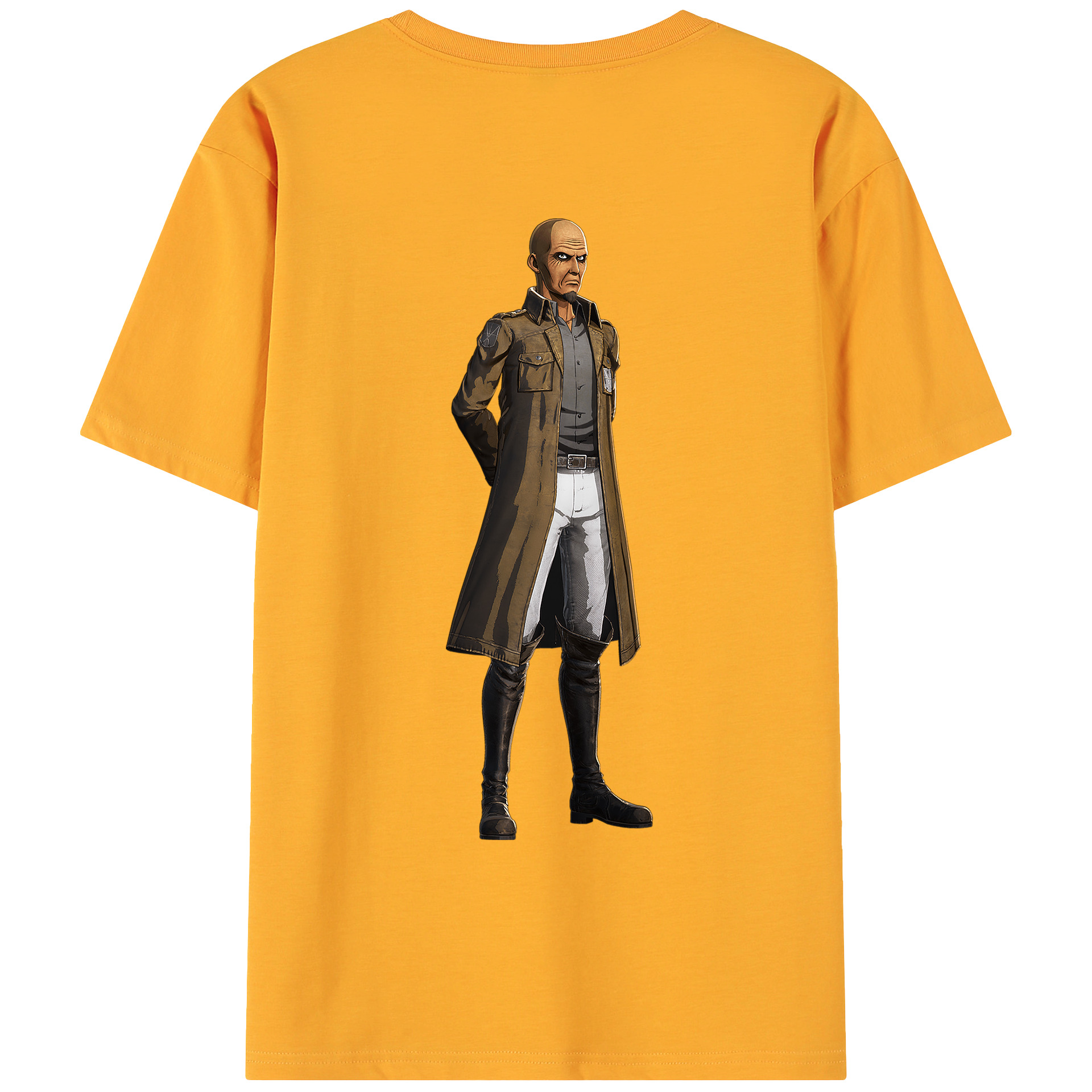 （画像用） 進撃の巨人 Attack on Titan 綿100％ メンズ半袖Tシャツ（バックプリント） 通気性