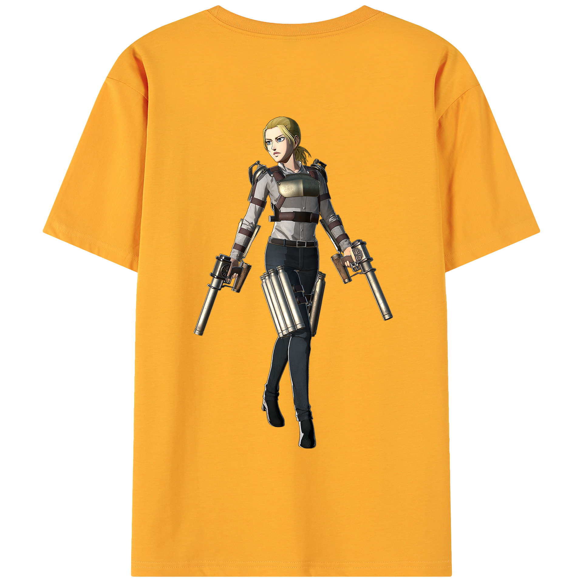 （画像用） 進撃の巨人 Attack on Titan 綿100％ メンズ半袖Tシャツ（バックプリント） 通気性