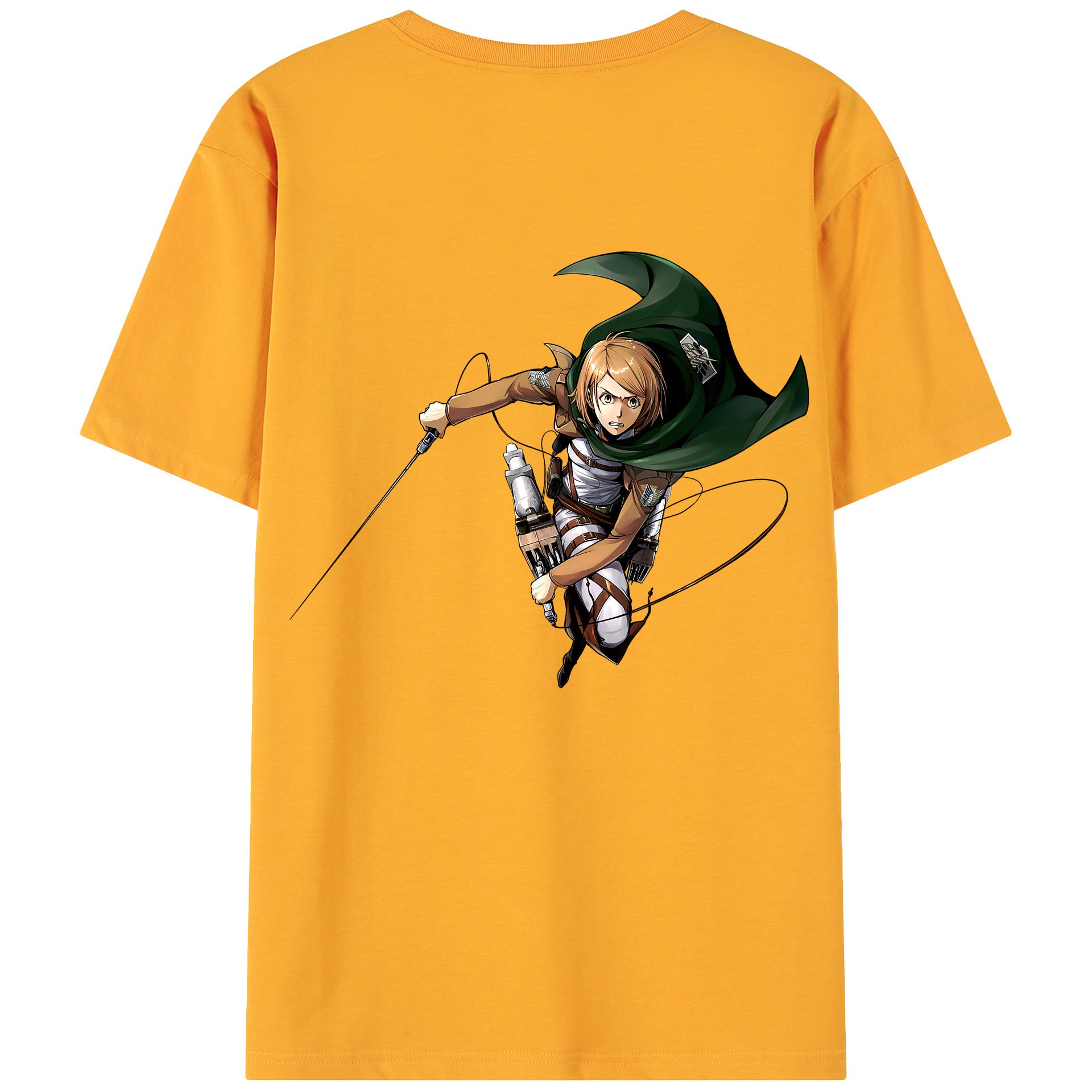 （画像用） 進撃の巨人 ペトラ·ラル Attack on Titan Petra Rall 綿100％ メンズ半袖Tシャツ（バックプリント） 通気性