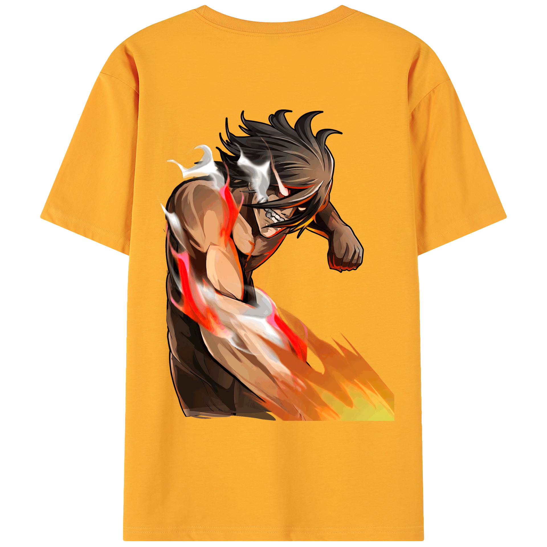 （画像用） 進撃の巨人 Attack on Titan 綿100％ メンズ半袖Tシャツ（バックプリント） 通気性