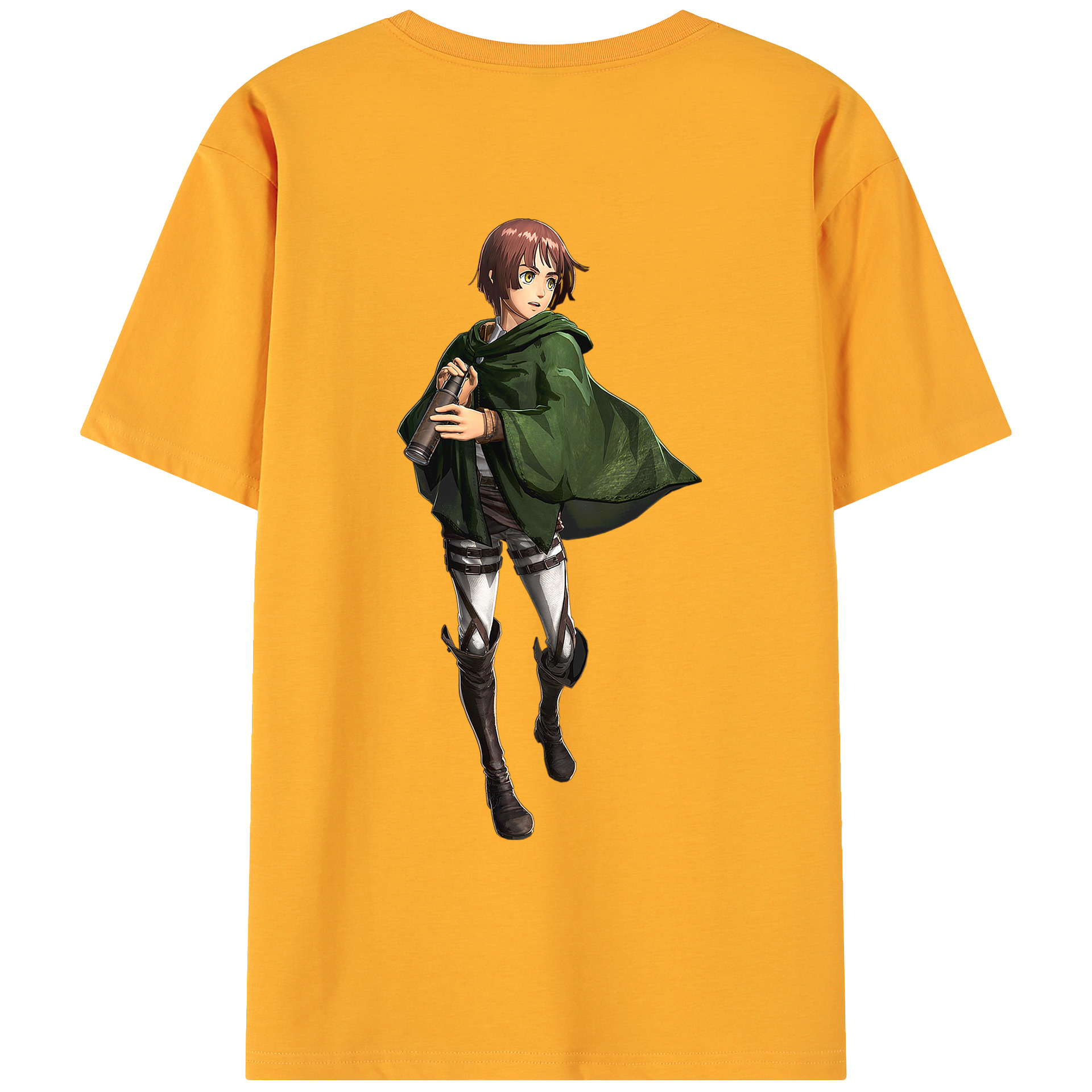 （画像用） 進撃の巨人 Attack on Titan 綿100％ メンズ半袖Tシャツ（バックプリント） 通気性