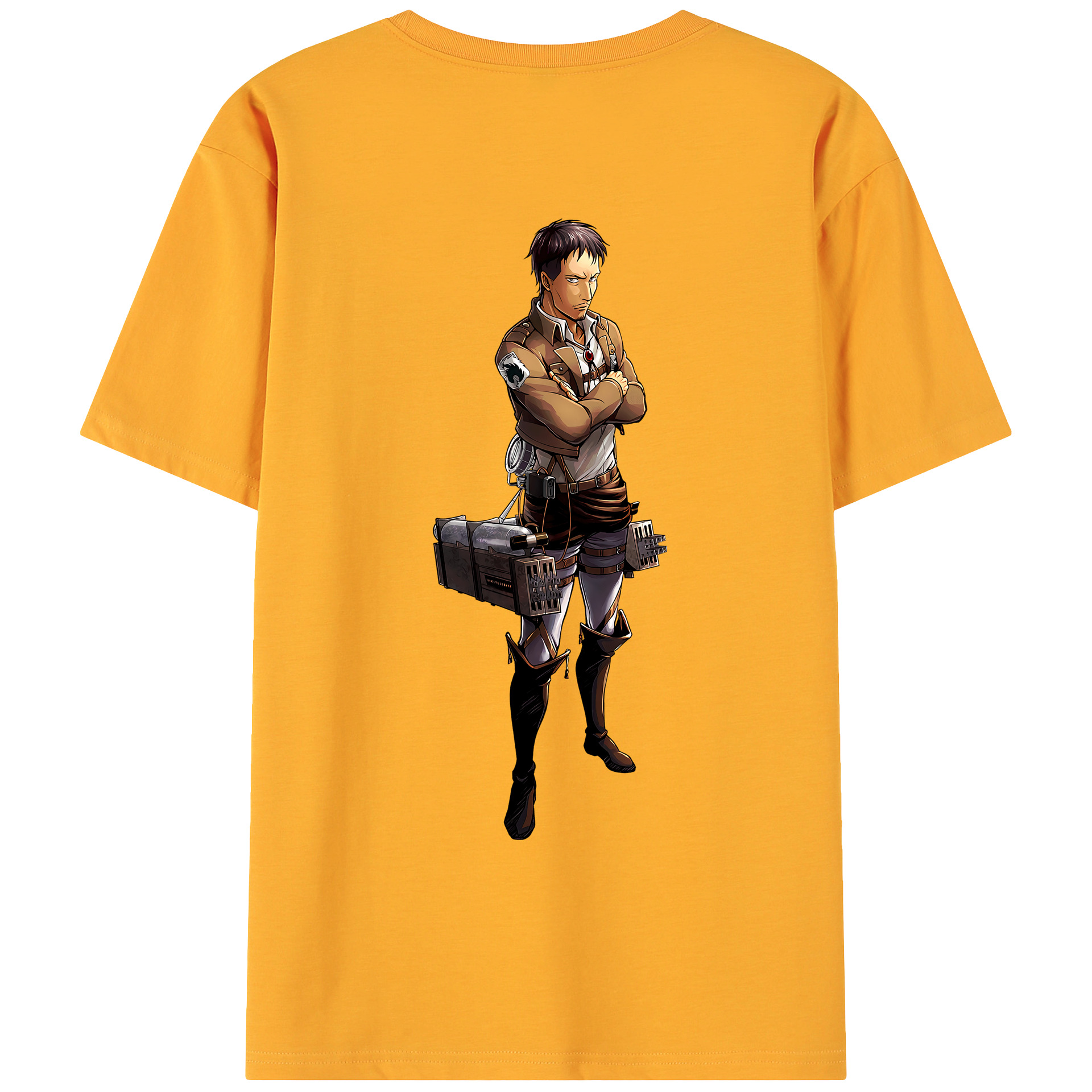 （画像用） 進撃の巨人 Attack on Titan 綿100％ メンズ半袖Tシャツ（バックプリント） 通気性