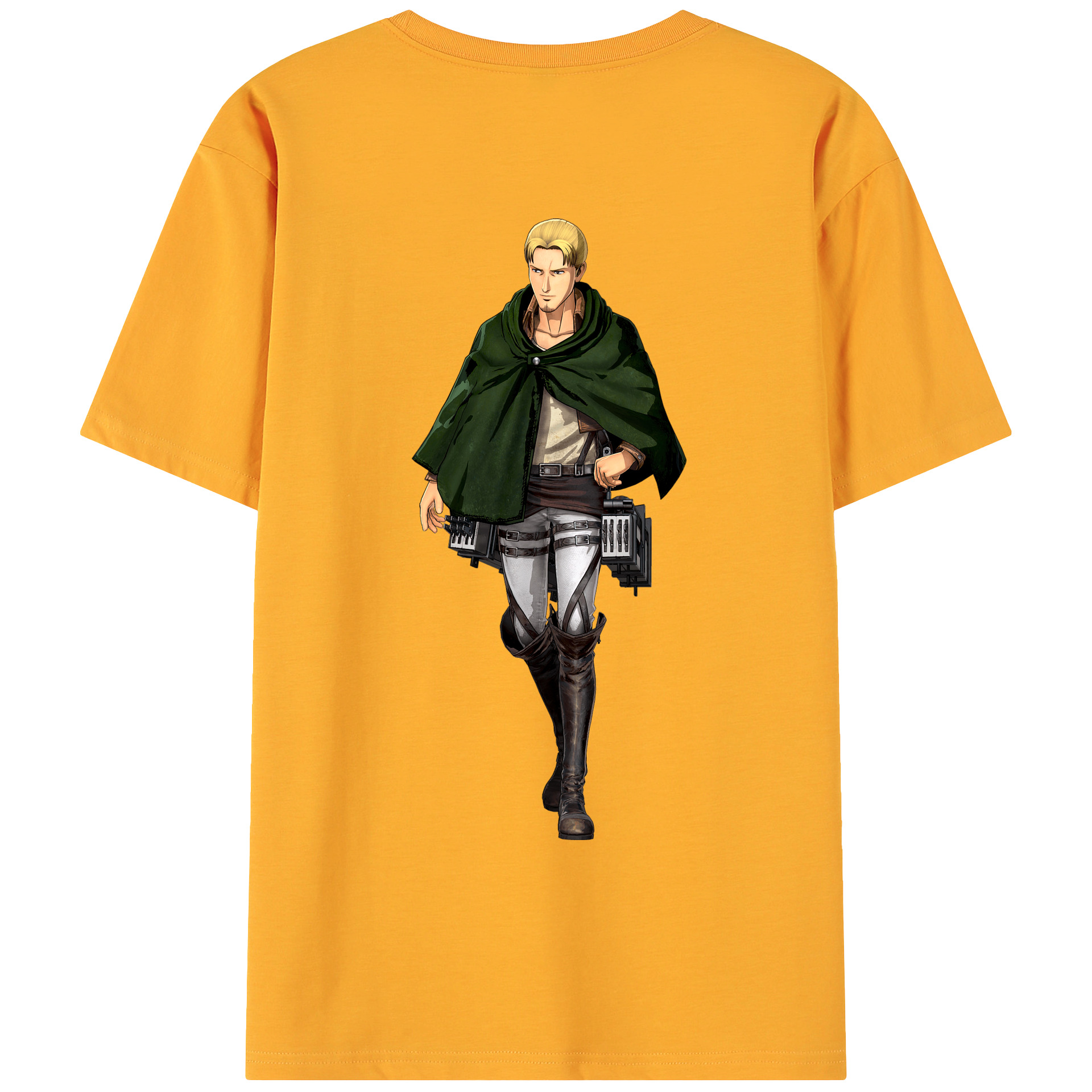 （画像用） 進撃の巨人 Attack on Titan 綿100％ メンズ半袖Tシャツ（バックプリント） 通気性