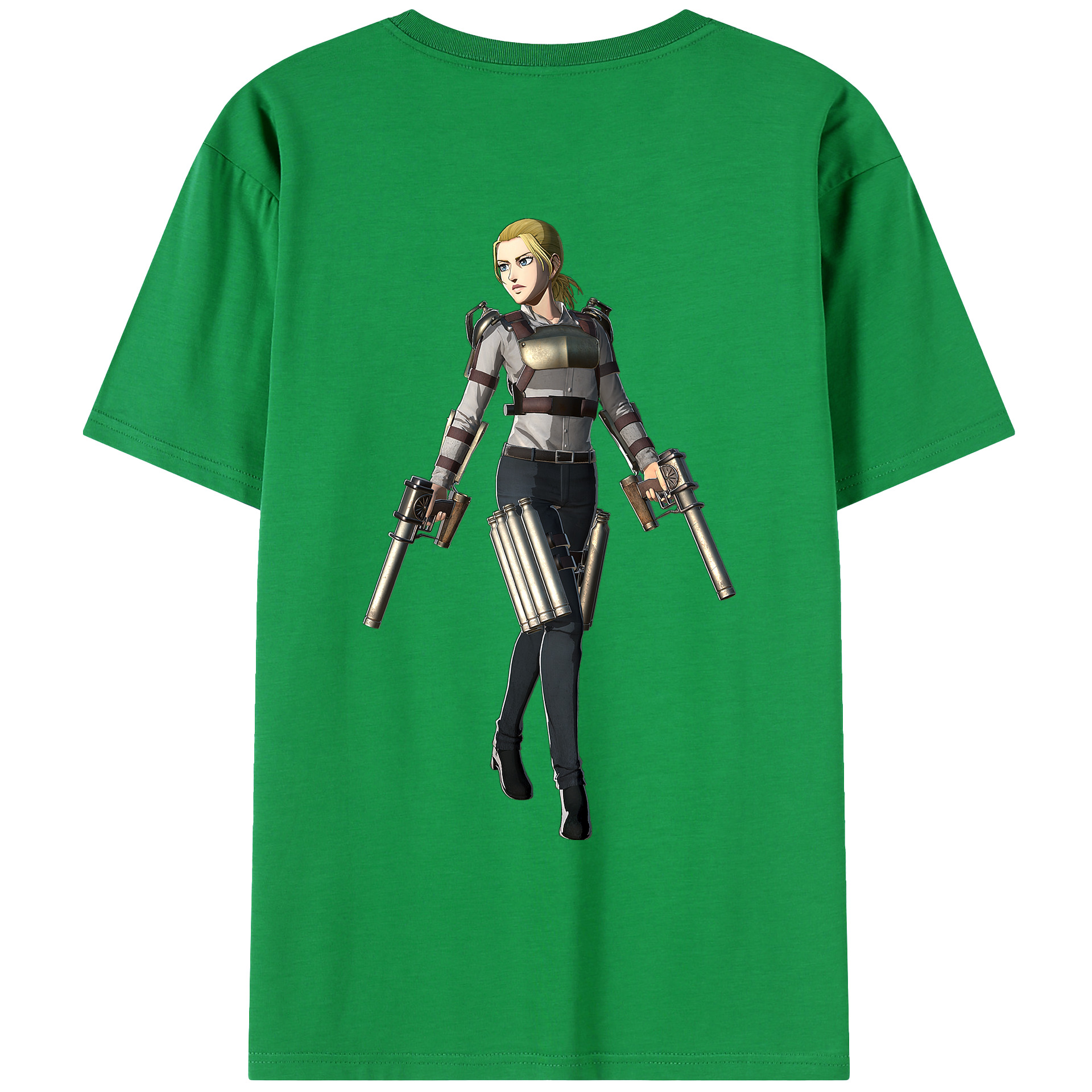 （画像用） 進撃の巨人 Attack on Titan 綿100％ メンズ半袖Tシャツ（バックプリント） 通気性