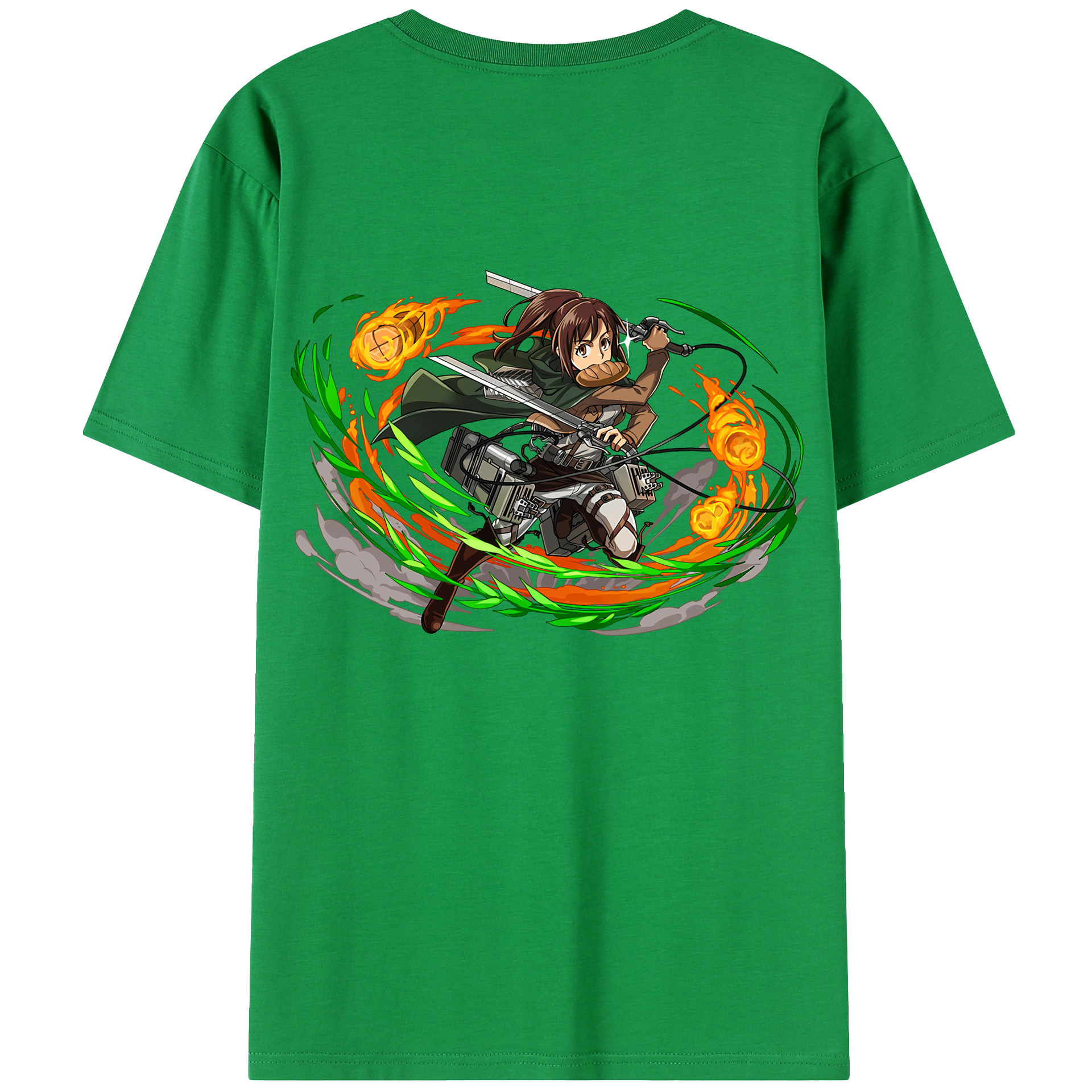 （画像用） 進撃の巨人 サシャ·ブラウス Attack on Titan Sasha Blaus 綿100％ メンズ半袖Tシャツ（バックプリント） 通気性