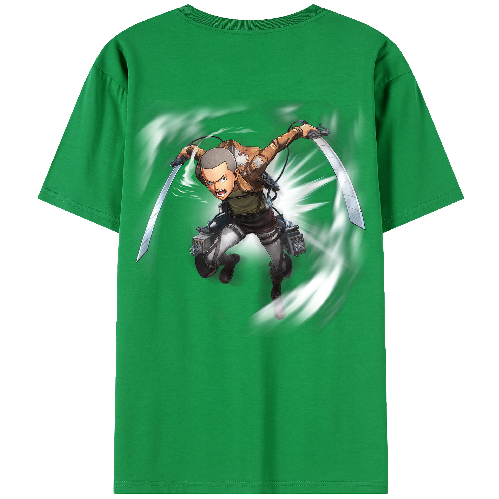 （画像用） 進撃の巨人 コニー·スプリンガー Attack on Titan Connie Springer 綿100％ メンズ半袖Tシャツ（バックプリント） 通気性