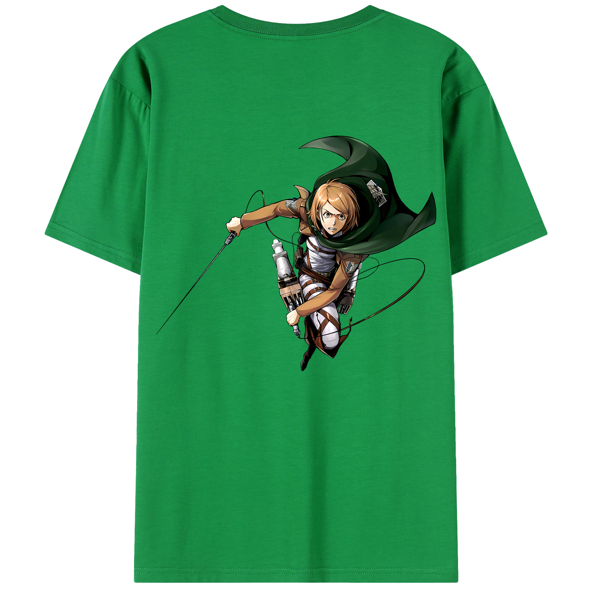 （画像用） 進撃の巨人 ペトラ·ラル Attack on Titan Petra Rall 綿100％ メンズ半袖Tシャツ（バックプリント） 通気性