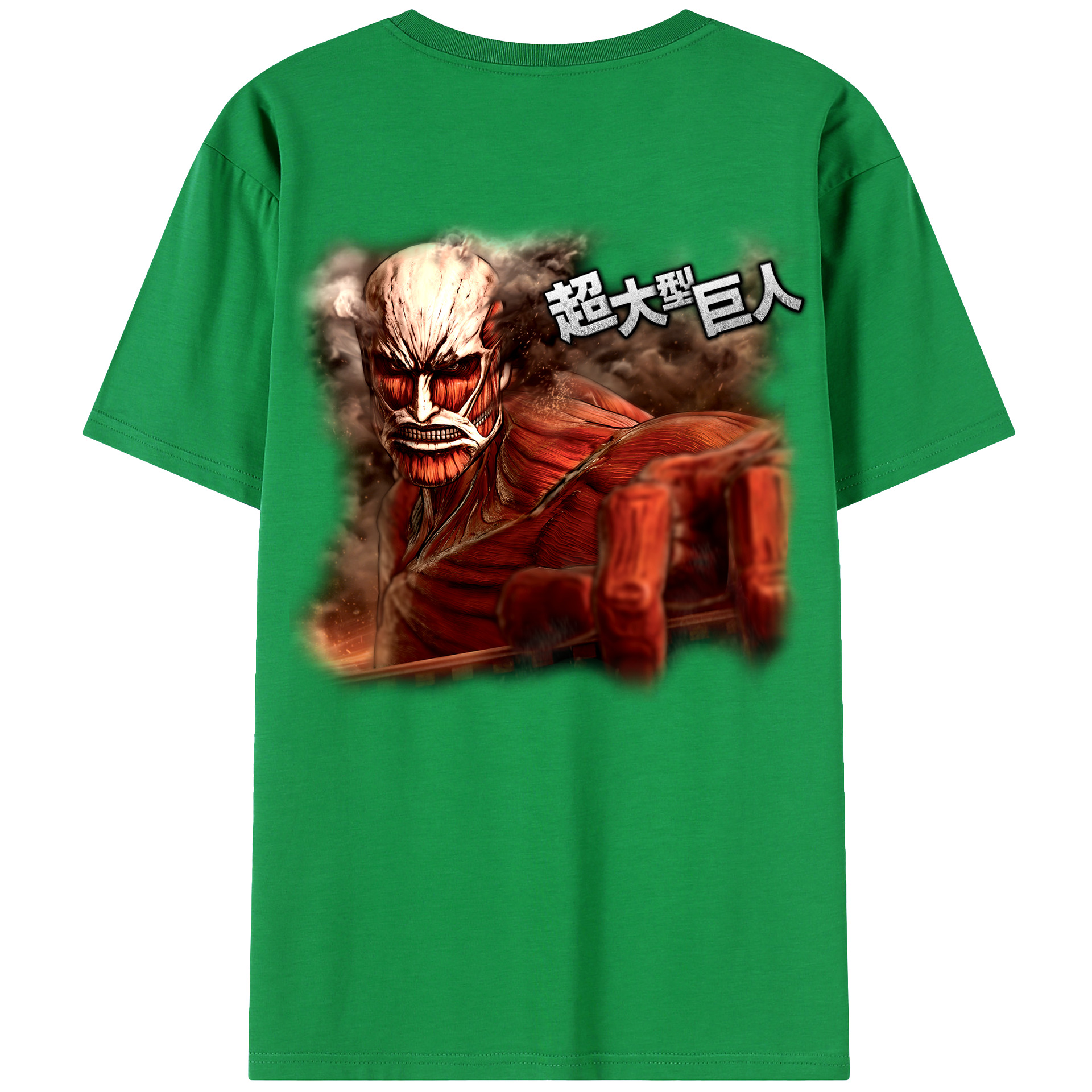 （画像用） 進撃の巨人 Attack on Titan 綿100％ メンズ半袖Tシャツ（バックプリント） 通気性