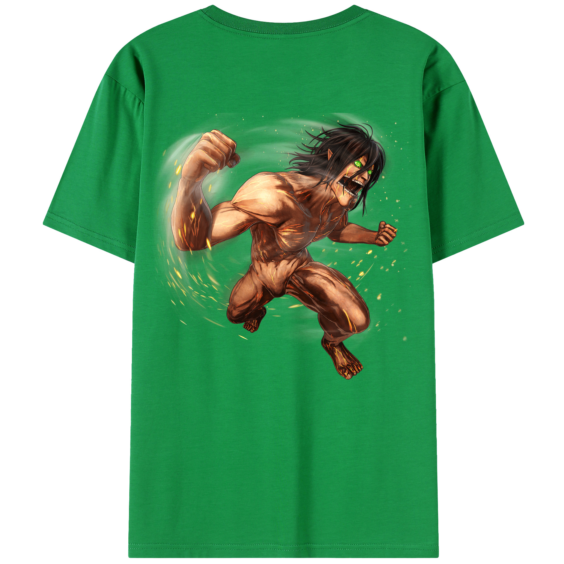 （画像用） 進撃の巨人 Attack on Titan 綿100％ メンズ半袖Tシャツ（バックプリント） 通気性