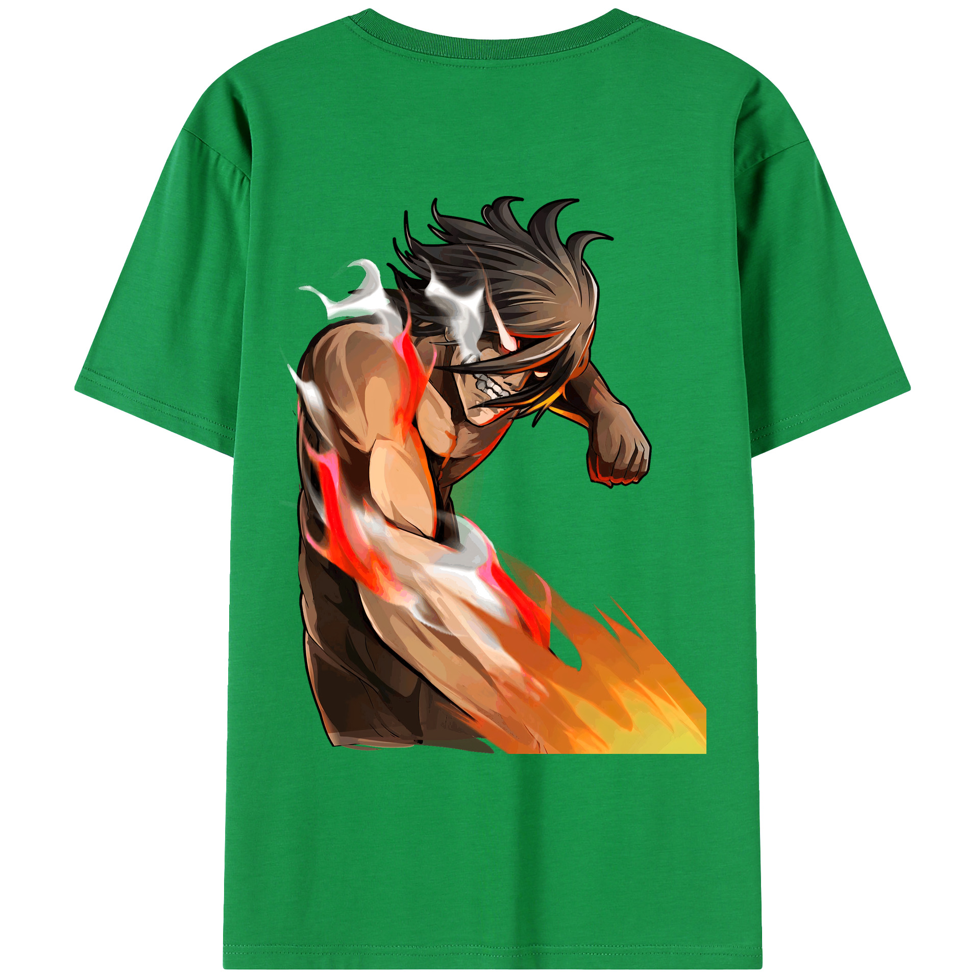 （画像用） 進撃の巨人 Attack on Titan 綿100％ メンズ半袖Tシャツ（バックプリント） 通気性