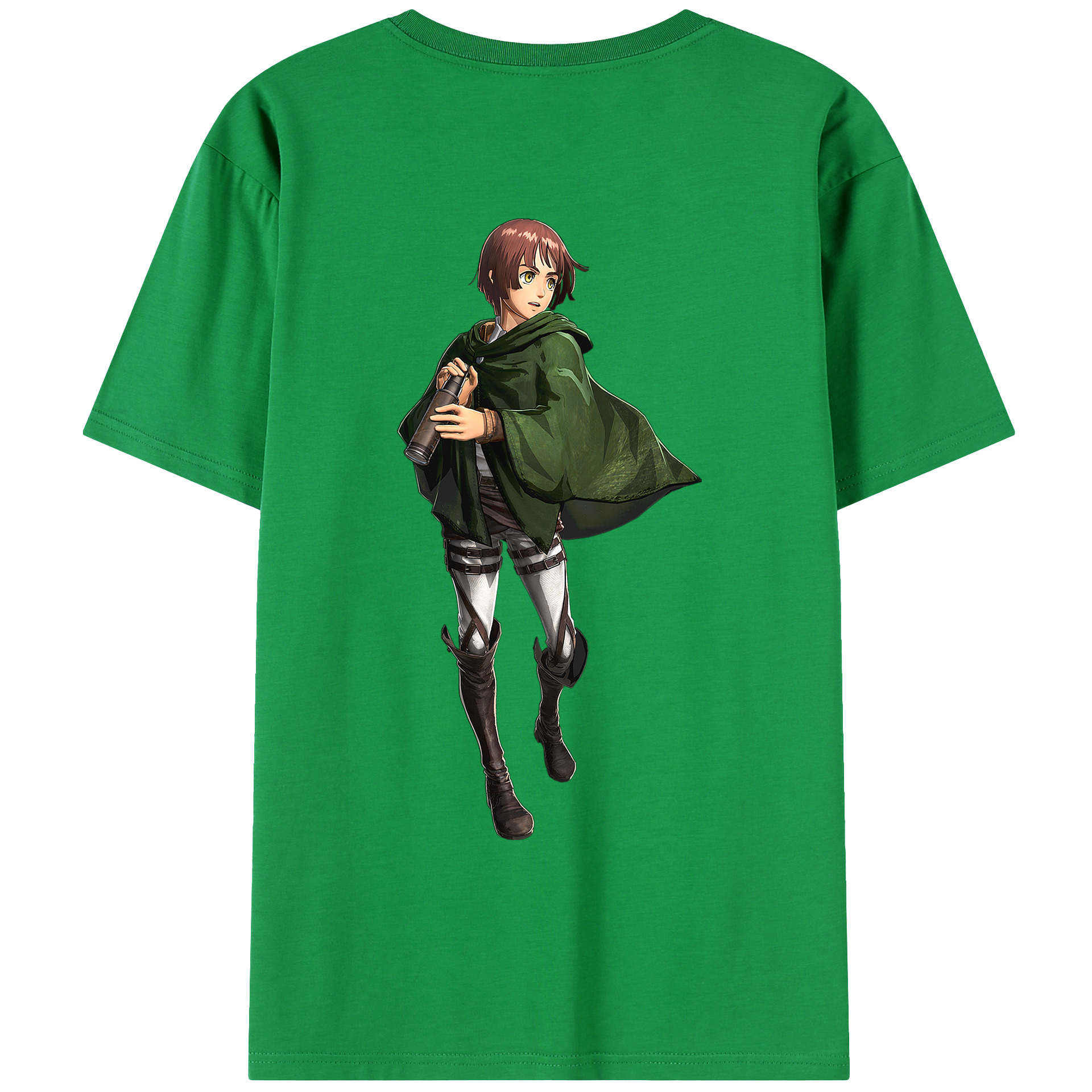 （画像用） 進撃の巨人 Attack on Titan 綿100％ メンズ半袖Tシャツ（バックプリント） 通気性