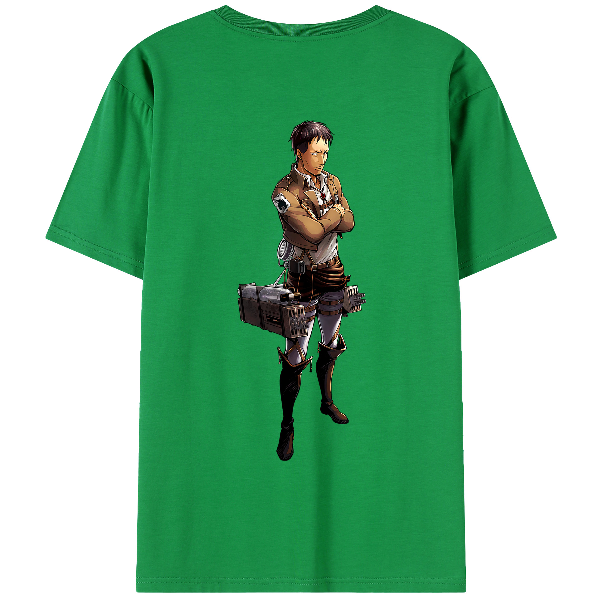 （画像用） 進撃の巨人 Attack on Titan 綿100％ メンズ半袖Tシャツ（バックプリント） 通気性